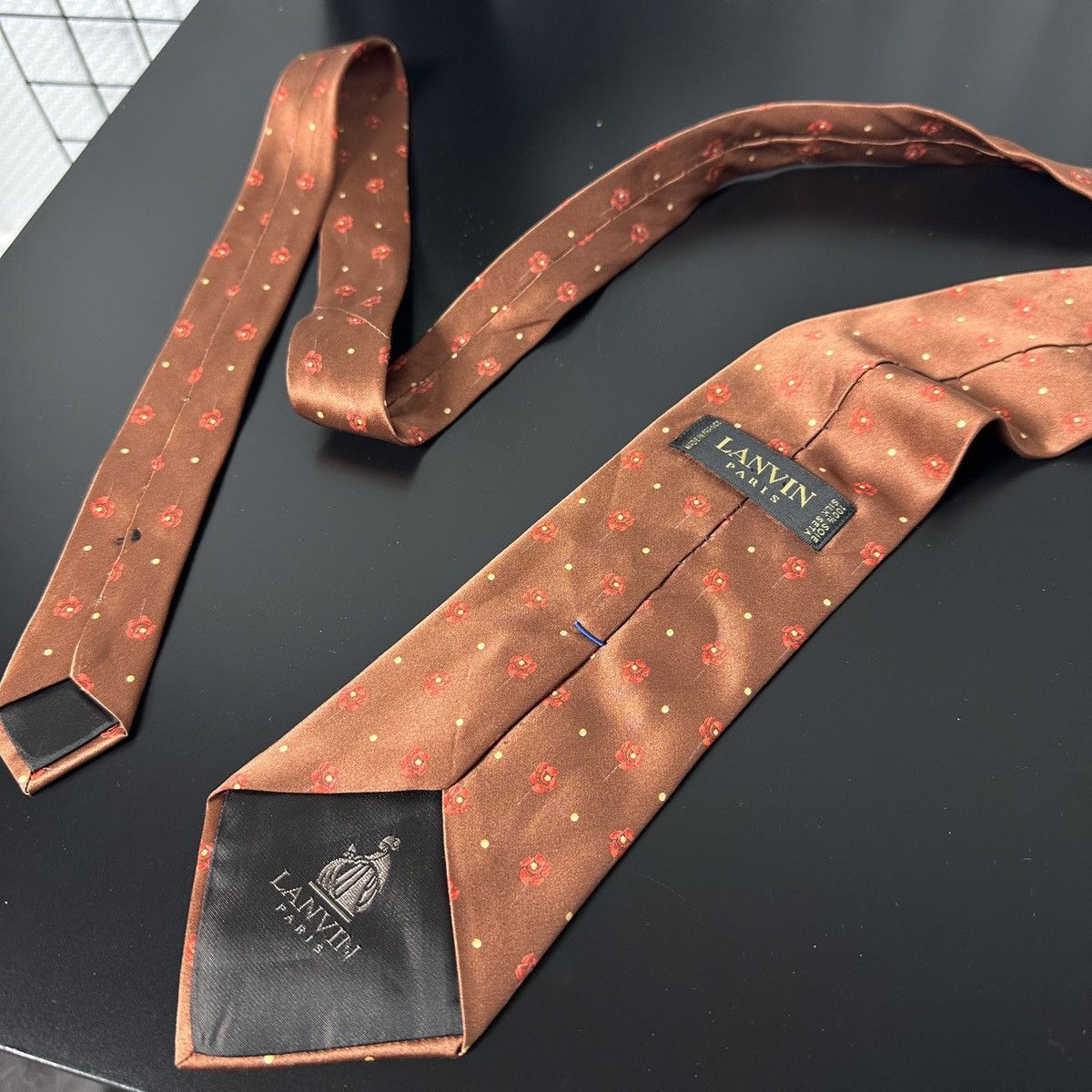 Lanvin Vintage Lanvin Paris Silk Tie Size ONE SIZE - 3 Thumbnail