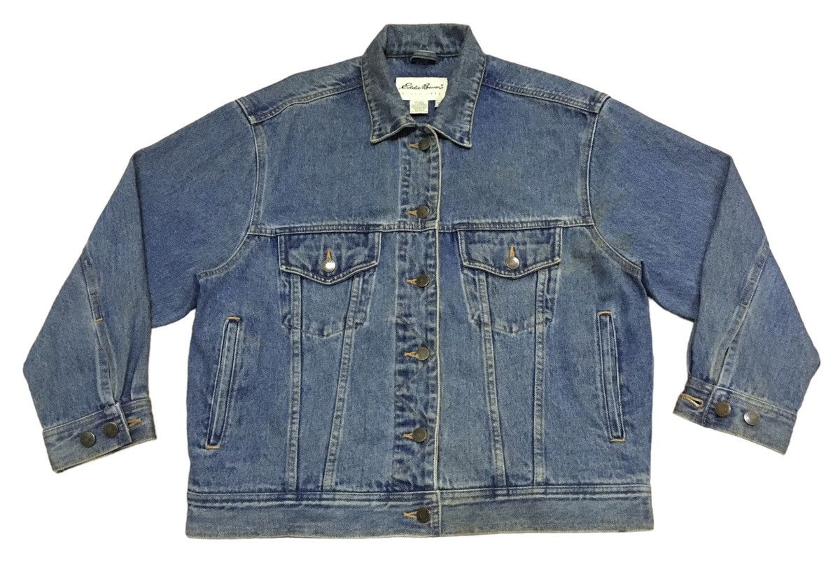 Rare Design Vintage Eddie Bauer Trucker Denims Jacket 1990d