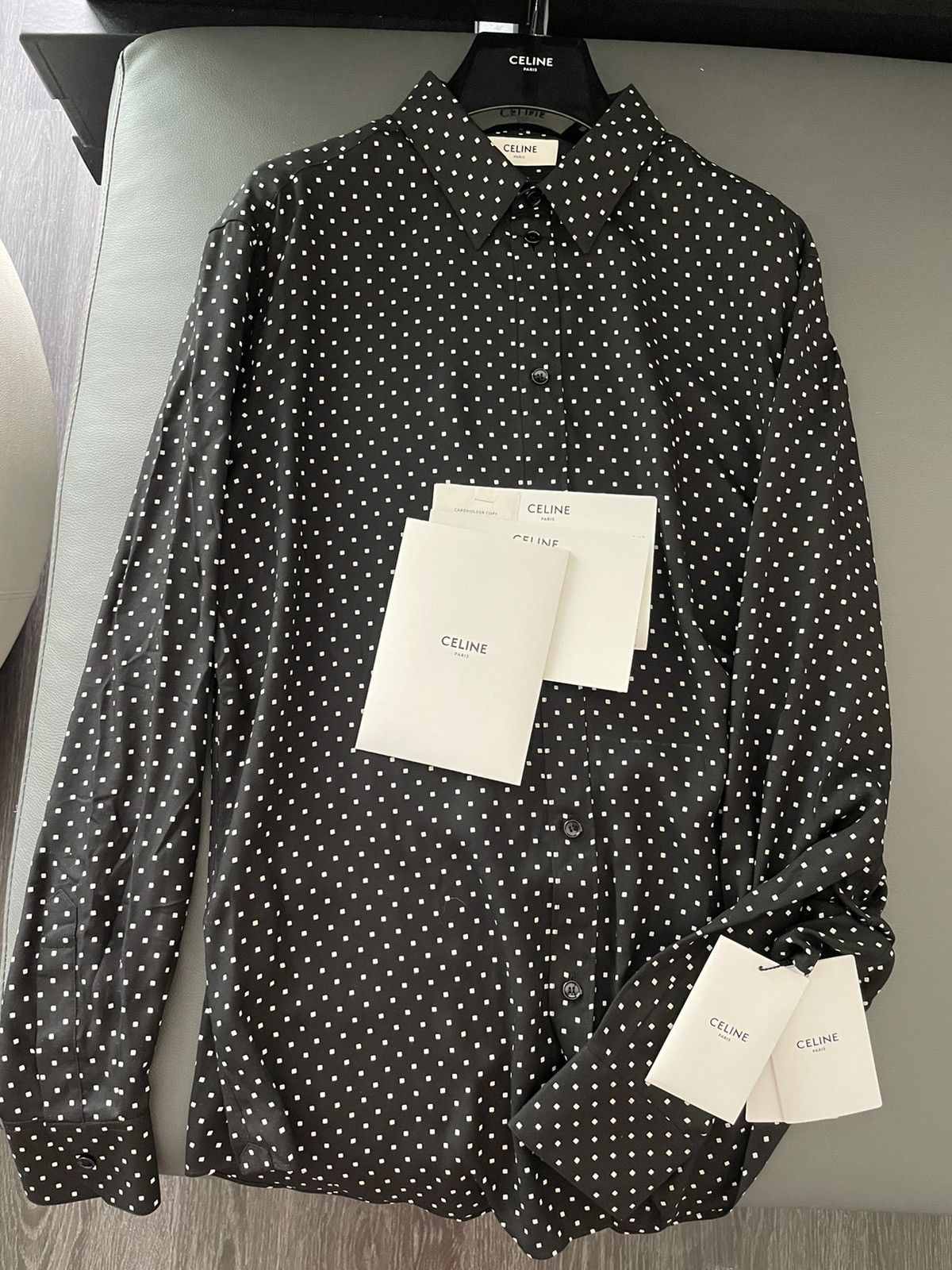Celine × Hedi Slimane Celine by Hedi Slimane Viscose Shirt Super Runway New Size US L / EU 52-54 / 3 - 16 Thumbnail