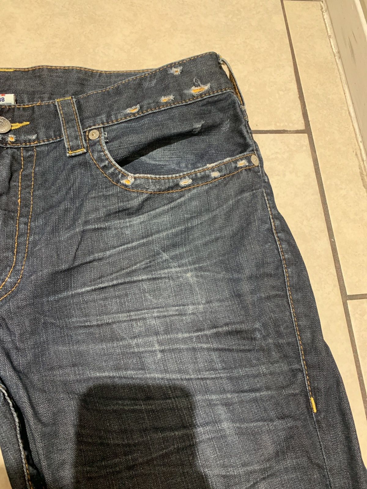 True Religion True Religion Straight Jeans ripped Size US 38 / EU 54 - 5 Thumbnail