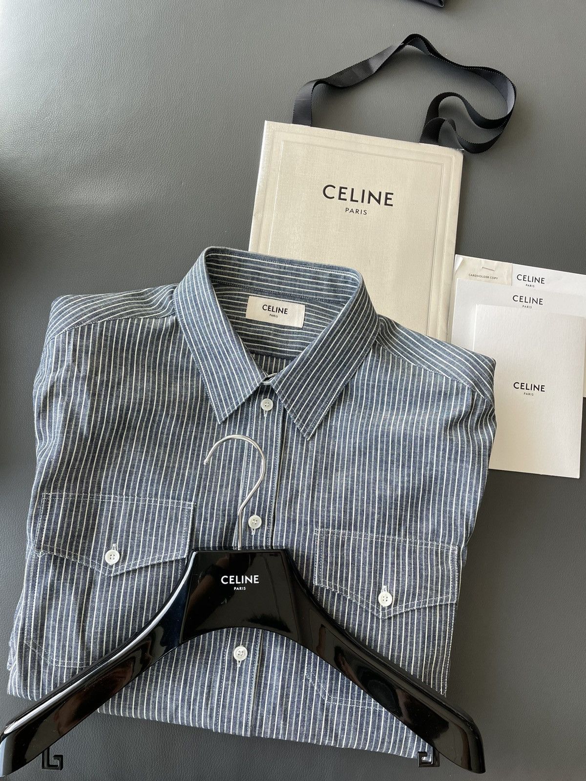 Celine × Hedi Slimane Rare Brand New Runway Hedi Slimane Shirt Limited Edition Size US L / EU 52-54 / 3 - 2 Thumbnail