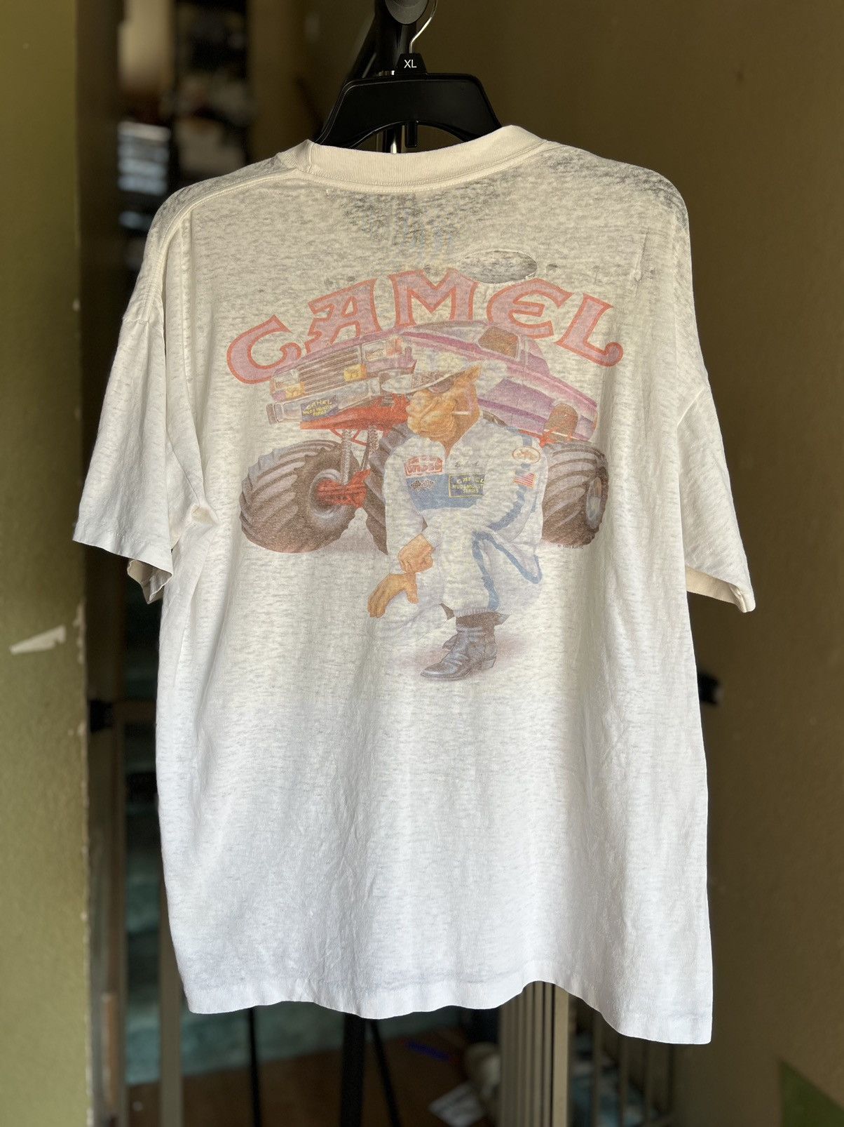 image of 1993, Motorsports Camel Tee in White, Men's (Size XL)