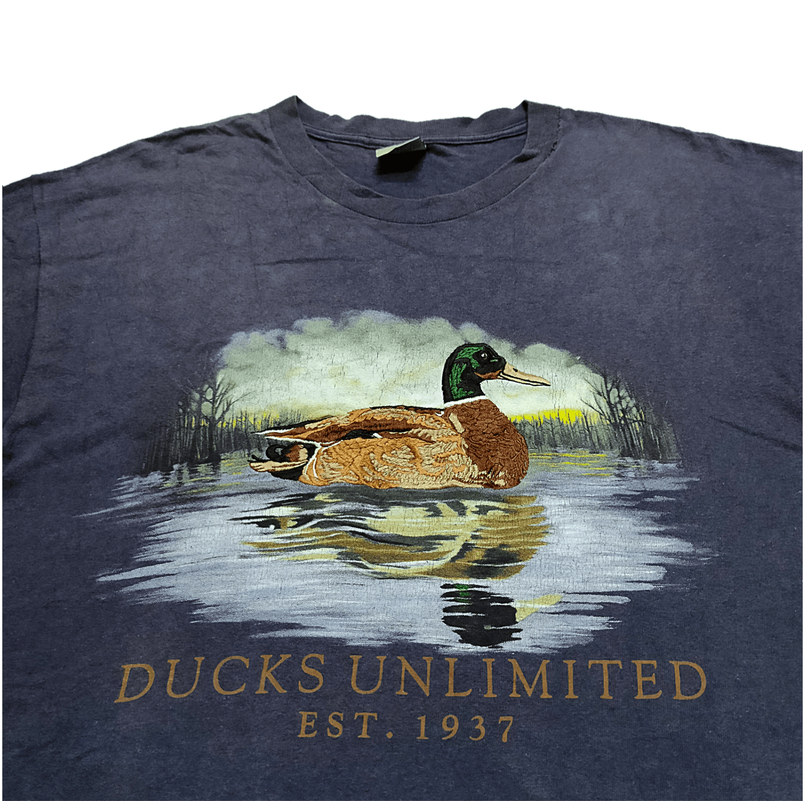 Vintage Vintage 90s Duck Unlimited Nice Embroided Design Tee Rare#20 Size US L / EU 52-54 / 3 - 2 Thumbnail