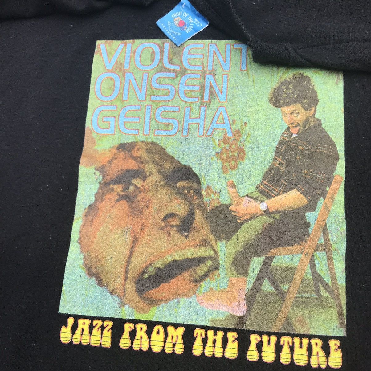 Band Tees 90s Violent Onsen Geisha Band Tee Shirt Jazz From The Future Size US L / EU 52-54 / 3 - 2 Thumbnail