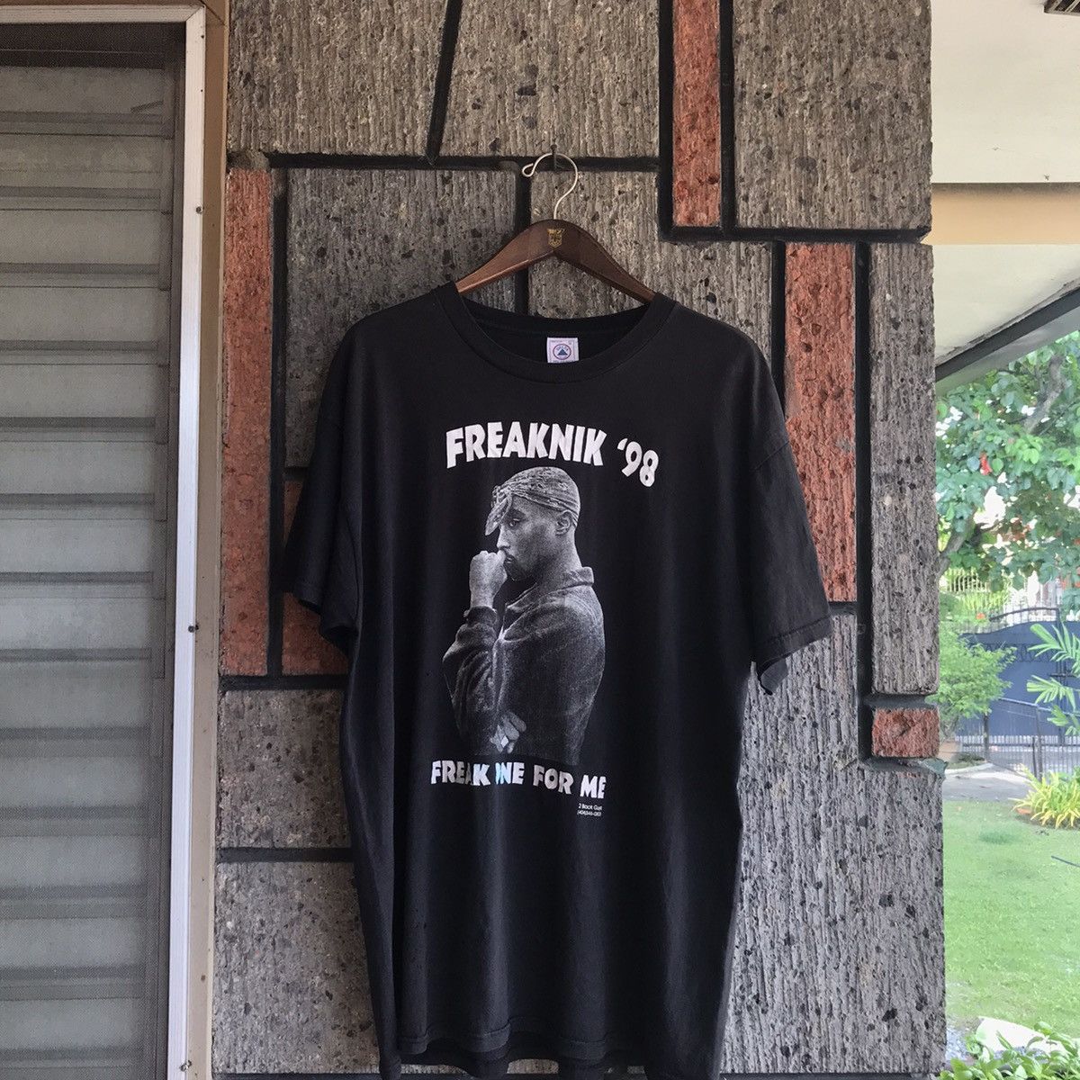 Rap Tees × Vintage 1998 Freaknik Tupac 2PAC Rap Tee Shirt Freak One For Me Size US XL / EU 56 / 4 - 2 Thumbnail