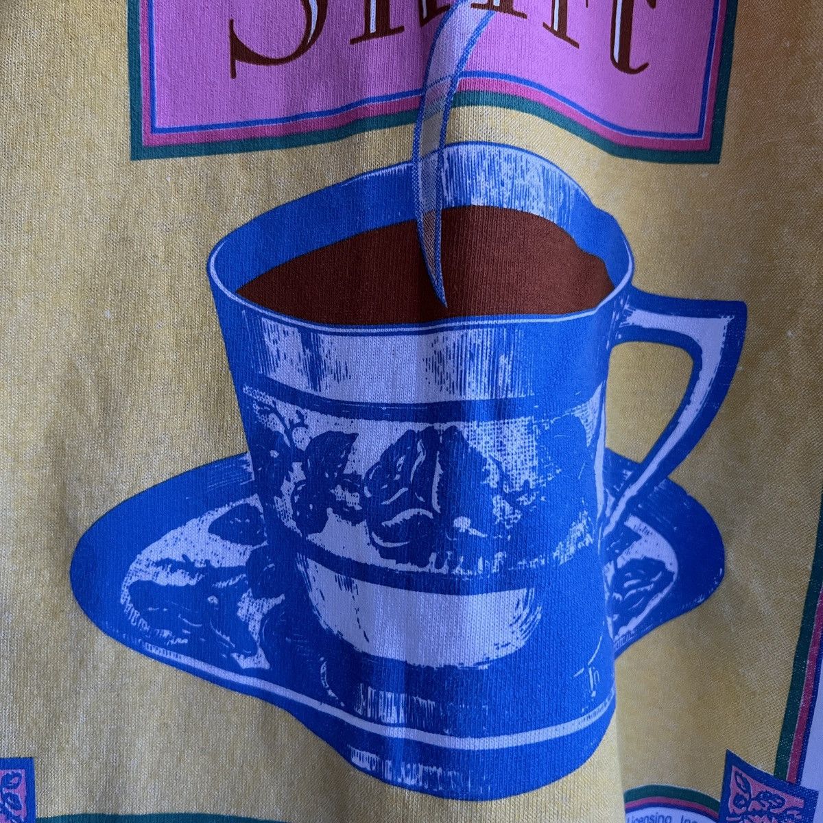 Vintage VTG 1996 “Tea Shirt” Tee Shirt Funny Art Size US XL / EU 56 / 4 - 6 Thumbnail