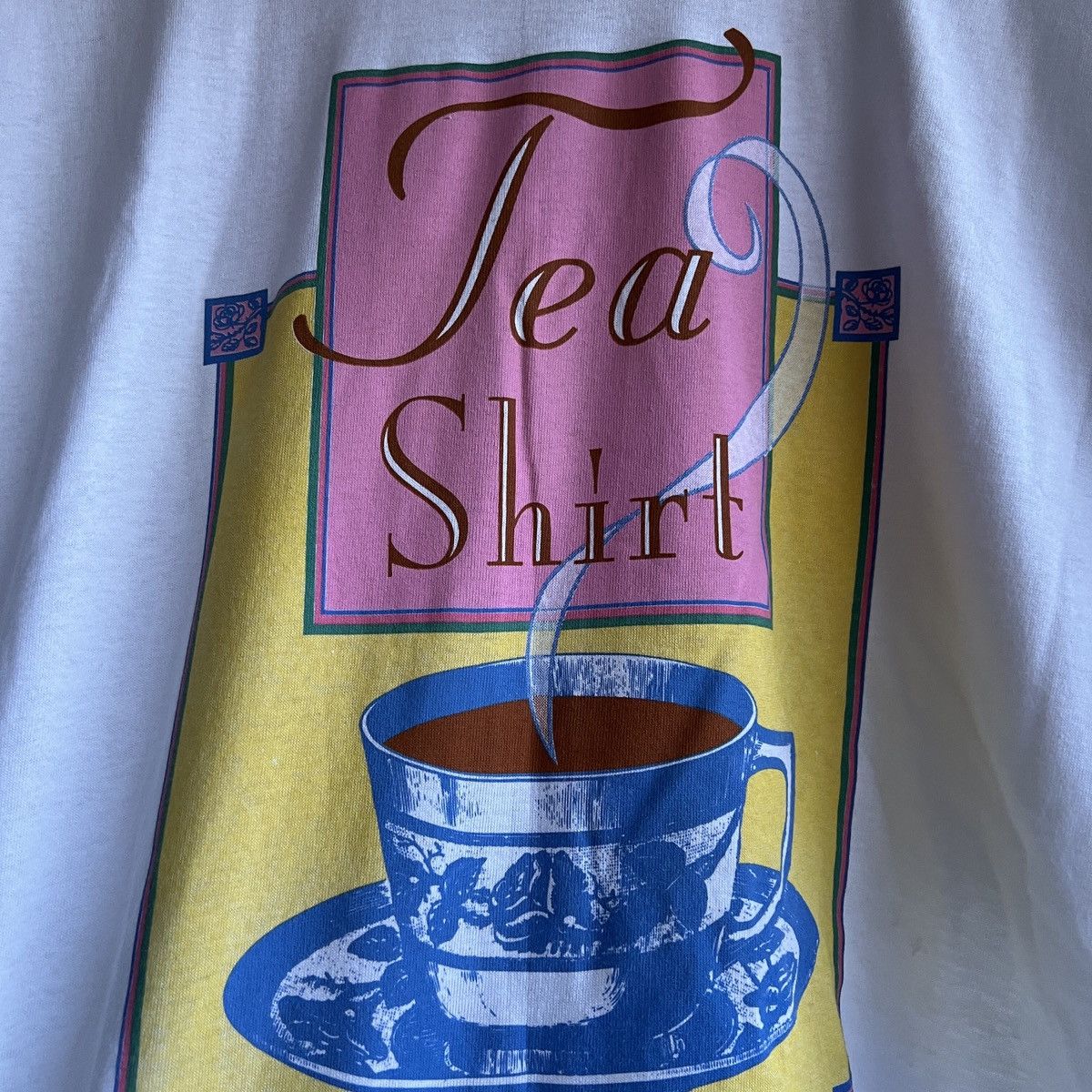 Vintage VTG 1996 “Tea Shirt” Tee Shirt Funny Art Size US XL / EU 56 / 4 - 4 Thumbnail