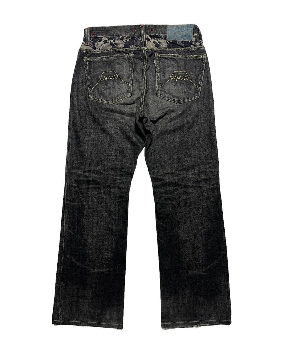 Japanese Brand Naminoritatsujin Japan Fuji Motive Jeans Size US 33 - 1 Thumbnail