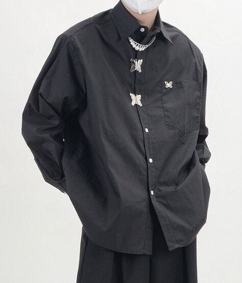 butterfly button up shirt