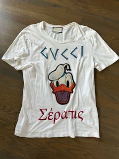 100% Authentic GUCCI Disney X Donald Duck Cotton Jersey T-Shirt Size: M