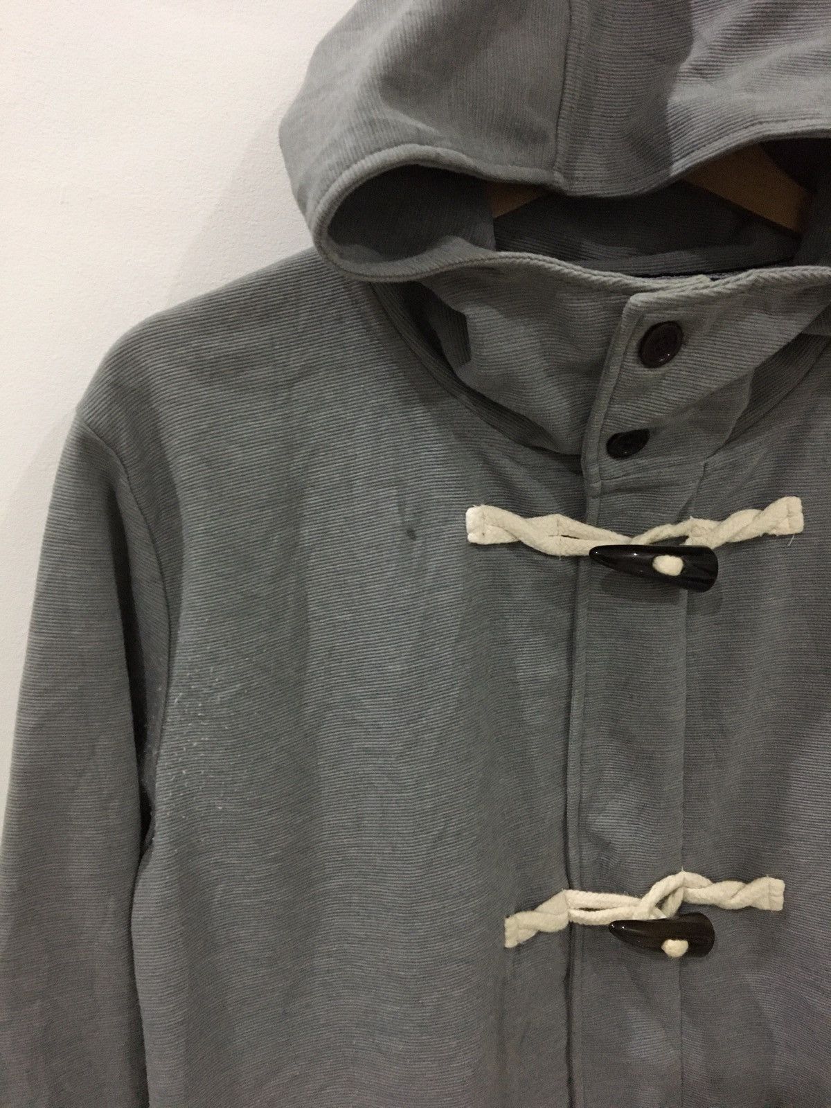 Japanese Brand PLUS ONE - DUFFLE HOODIES TOGGLE FASTENINGS BUTTON & ZIPPER Size US L / EU 52-54 / 3 - 2 Thumbnail