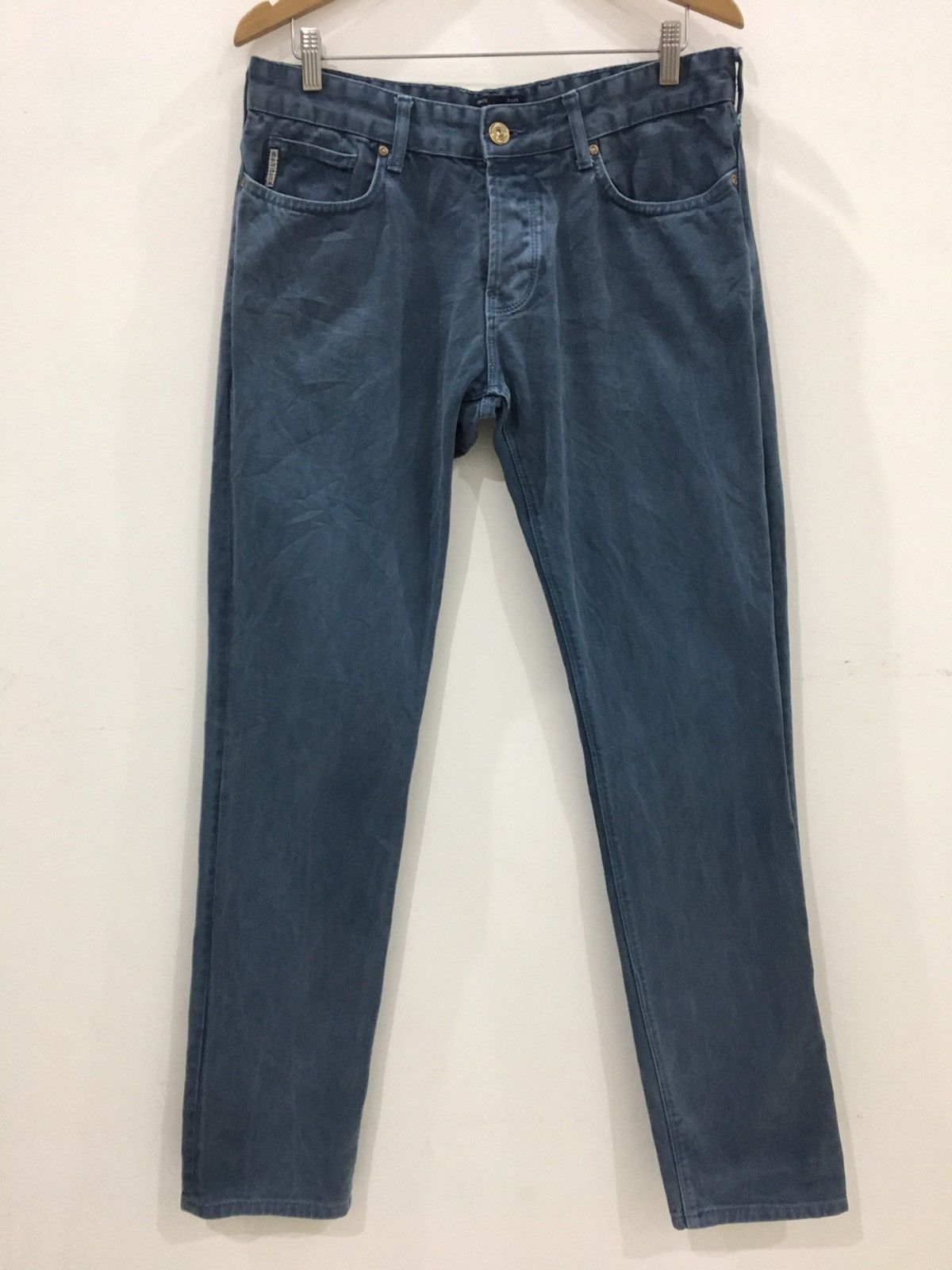 Armani ARMANI JEANS - RELAXED FIT LOW RISE WASHED SIGNATURE JEANS Size US 33 - 3 Thumbnail