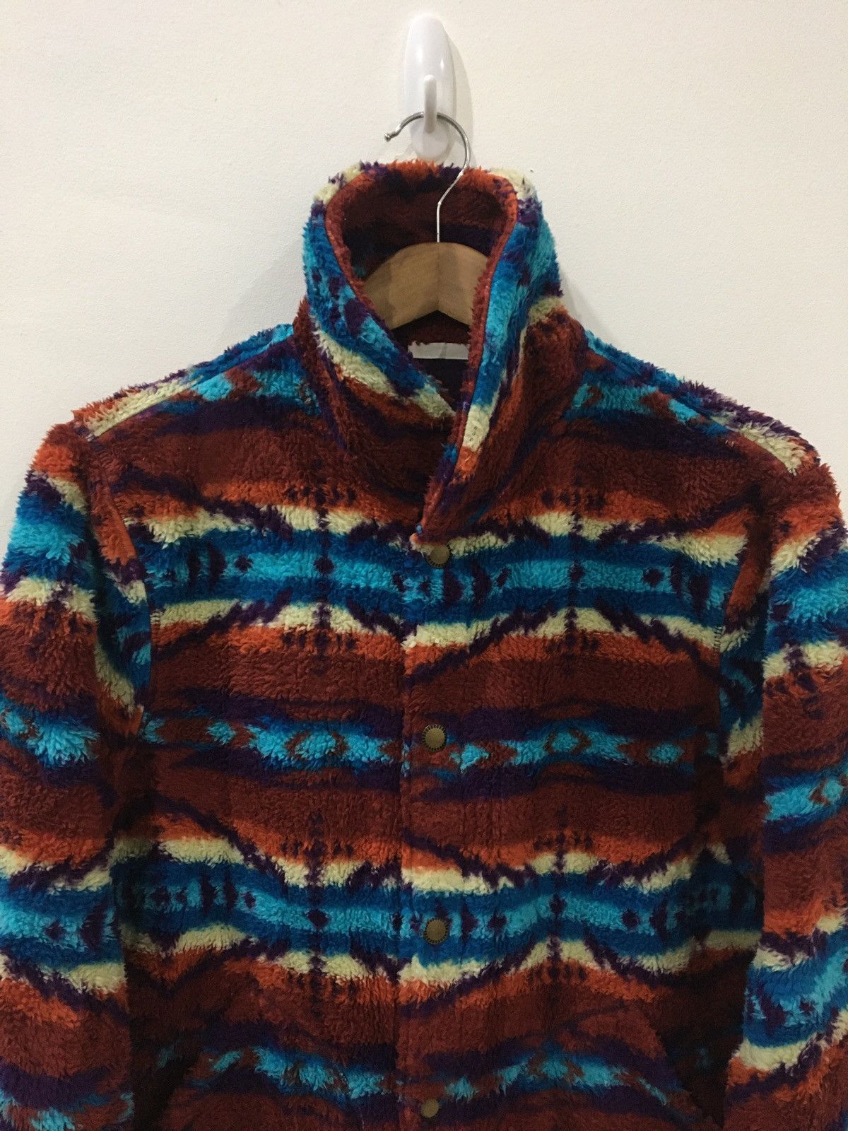 Japanese Brand UNBRAND JAPANESE BRAND COLOURFUL ART TRIBE FLEECE JACKET Size US L / EU 52-54 / 3 - 2 Thumbnail