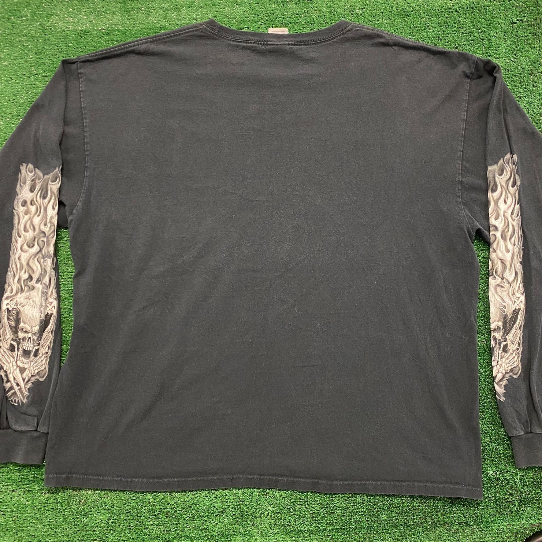 Vintage Crazy Vintage Y2K Baggy Cyber Killer Skull Goth Punk T-Shirt Size US XXL / EU 58 / 5 - 5 Thumbnail