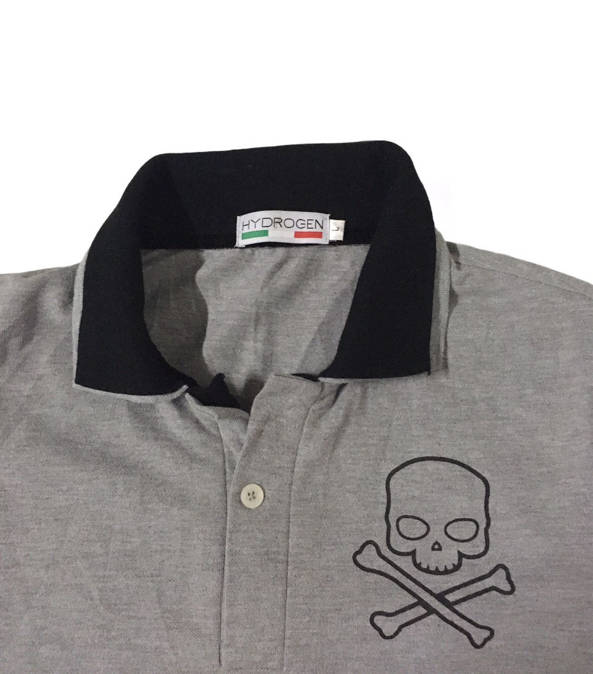 HYDROGEN 🔥Hydrogen Skull Logo Long Sleeve Polo Shirts Size US S / EU 44-46 / 1 - 4 Thumbnail