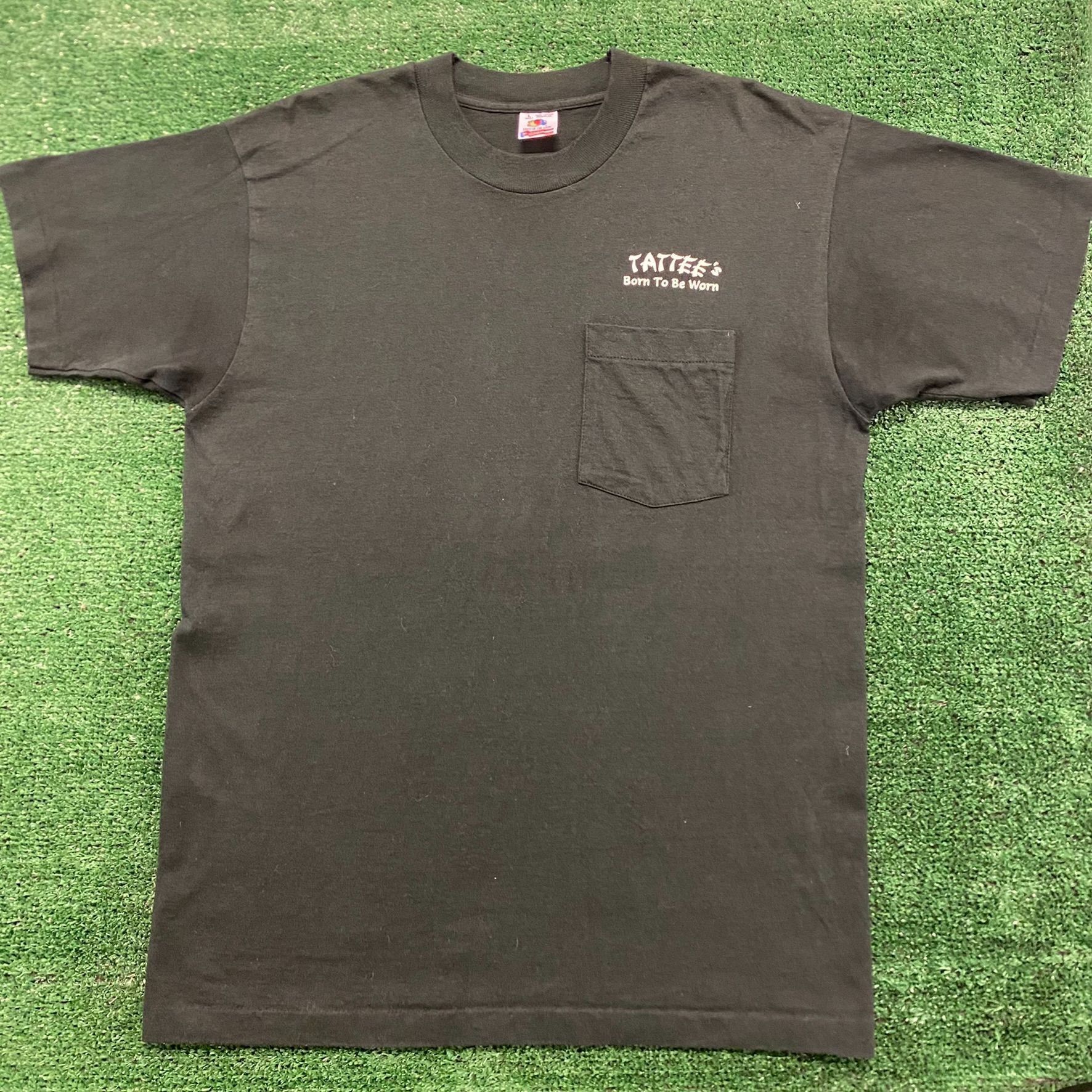 Vintage Wizard Smoking Pipe Vintage 90s Goth Fantasy T-Shirt Size US L / EU 52-54 / 3 - 3 Thumbnail