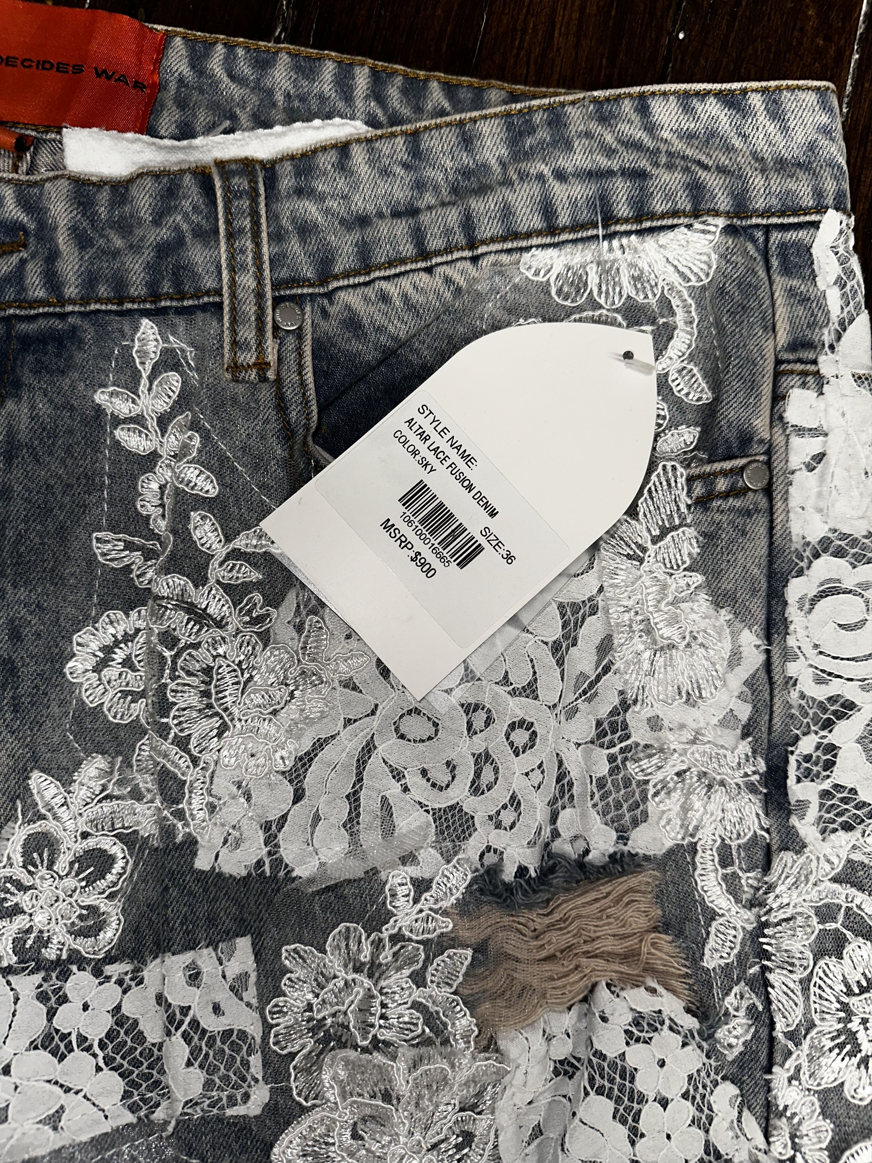 Who Decides War ALTAR LACE FUSION DENIM Size US 38 / EU 54 - 3 Thumbnail