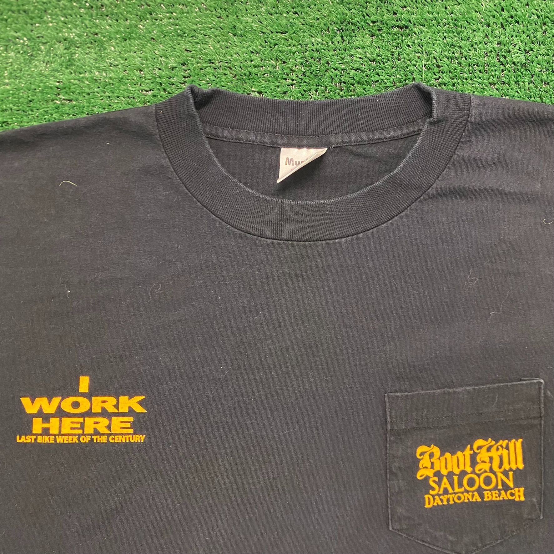 Vintage Boot Hill Saloon Employee Vintage Y2K Moto Biker T-Shirt Size US XXL / EU 58 / 5 - 4 Thumbnail
