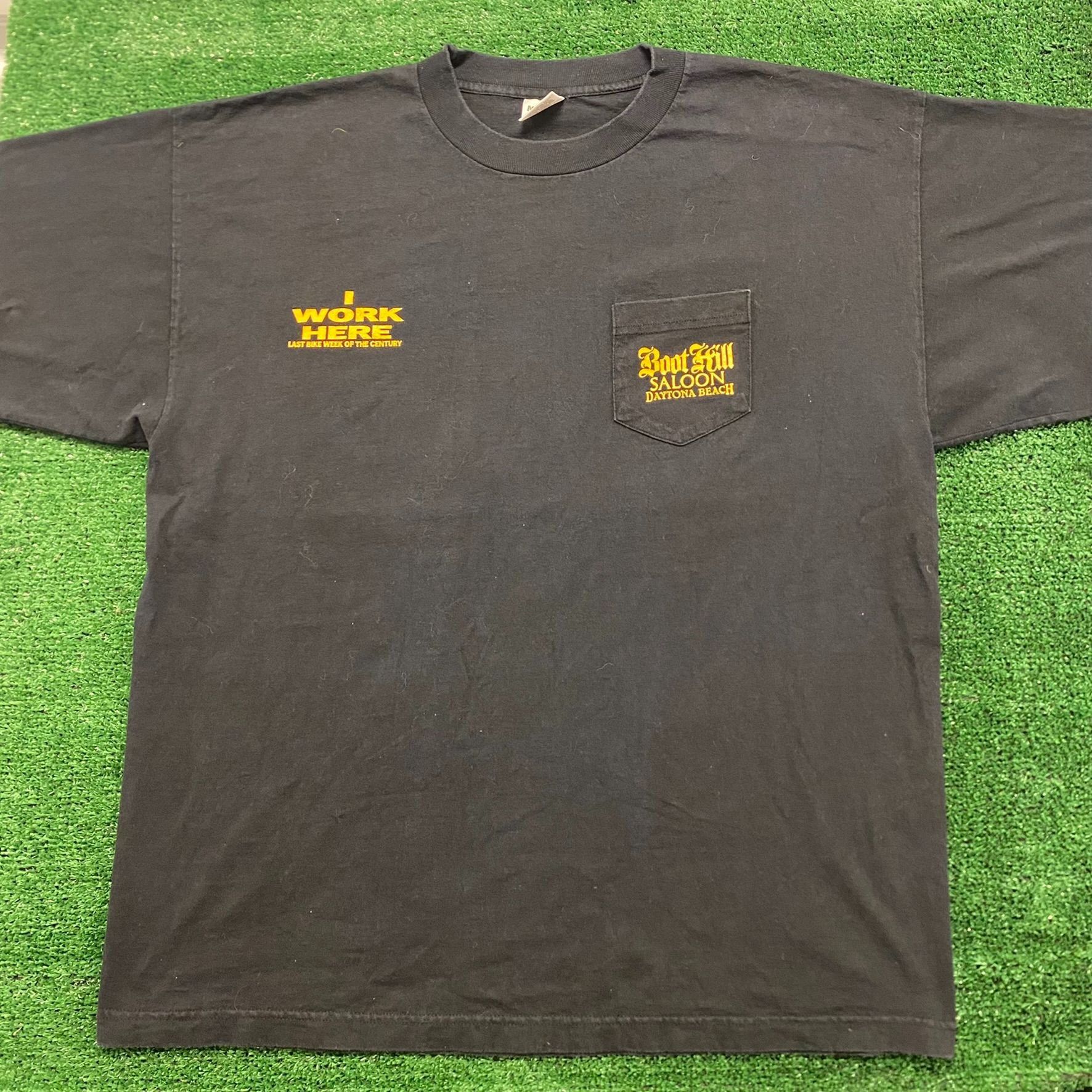 Vintage Boot Hill Saloon Employee Vintage Y2K Moto Biker T-Shirt Size US XXL / EU 58 / 5 - 3 Thumbnail