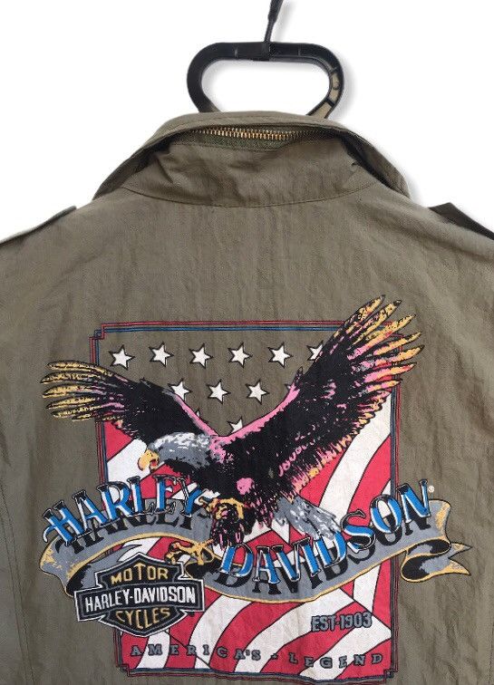 Harley Davidson × Vintage Harley Davidson Logo Multy Pocket Button Flap Zipper Vests Size US S / EU 44-46 / 1 - 5 Thumbnail