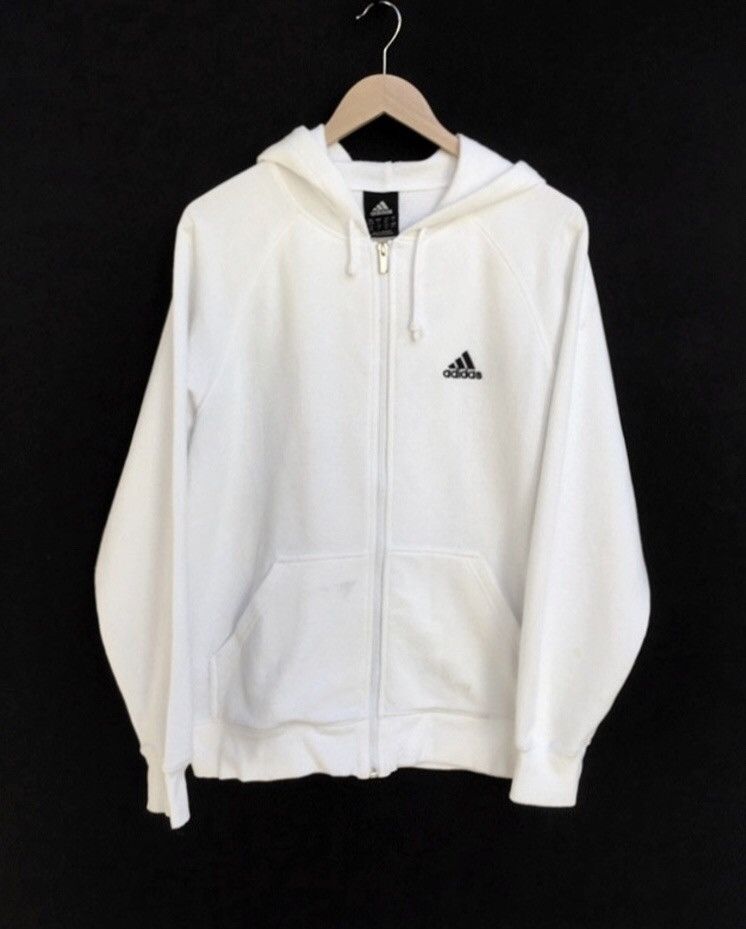 Pre-owned Adidas X Vintage Adidas Hoodies Sweatshirts In White