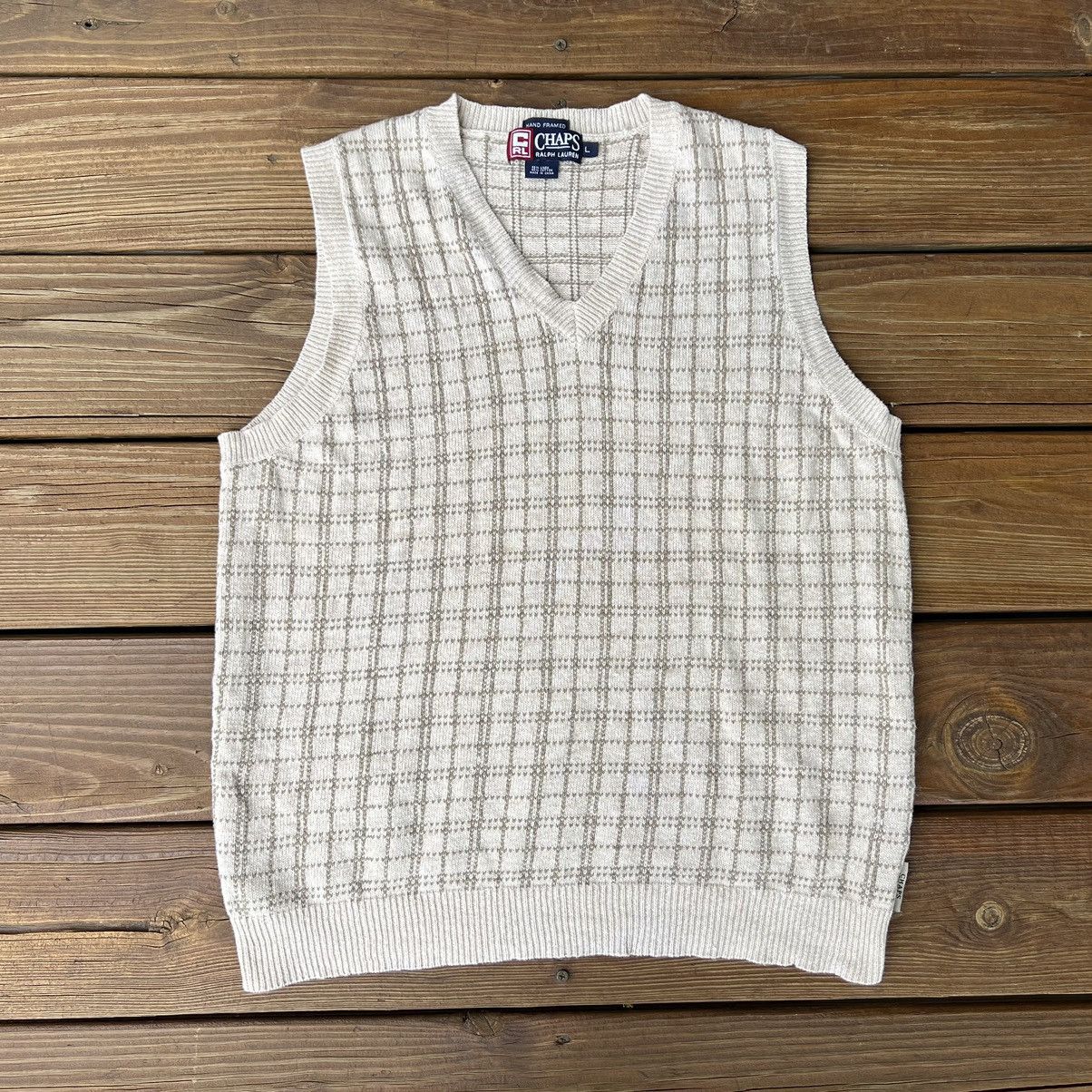 Chaps Ralph Lauren × Vintage Vintage 2000’s Chaps Ralph Lauren Striped Knit Sweater Vest Size US L / EU 52-54 / 3 - 1 Thumbnail