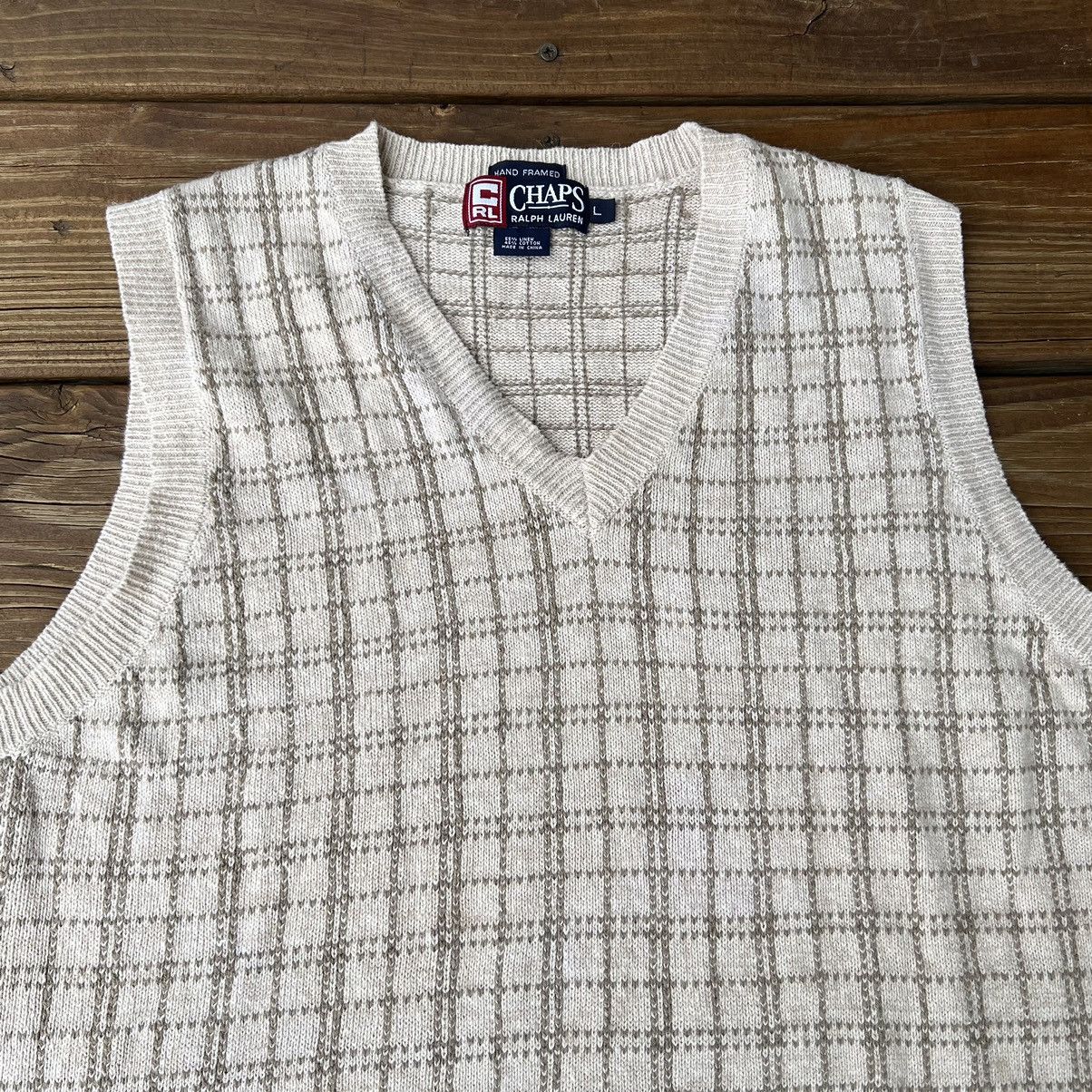Chaps Ralph Lauren × Vintage Vintage 2000’s Chaps Ralph Lauren Striped Knit Sweater Vest Size US L / EU 52-54 / 3 - 4 Thumbnail