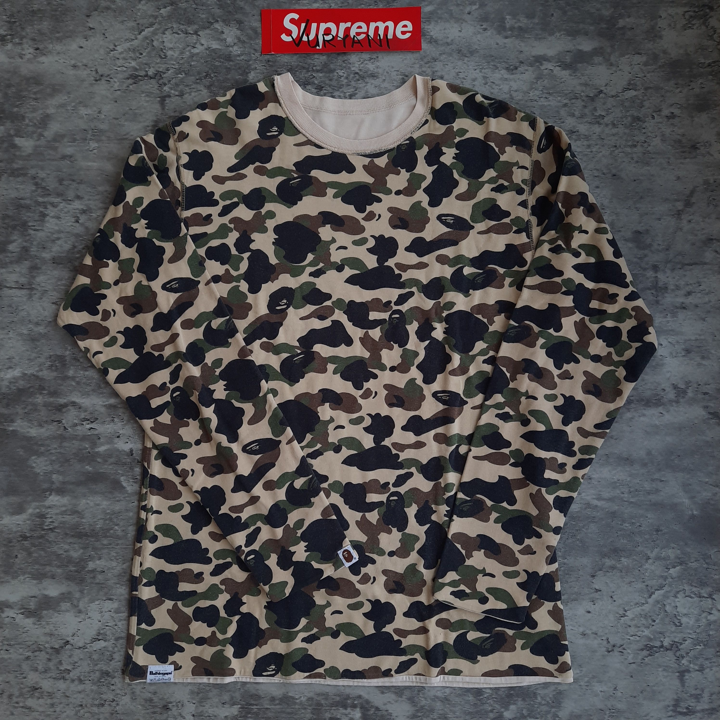 Bape × Vintage 1st Camo Reversible Long Sleeve Tee Size US M / EU 48-50 / 2 - 1 Thumbnail