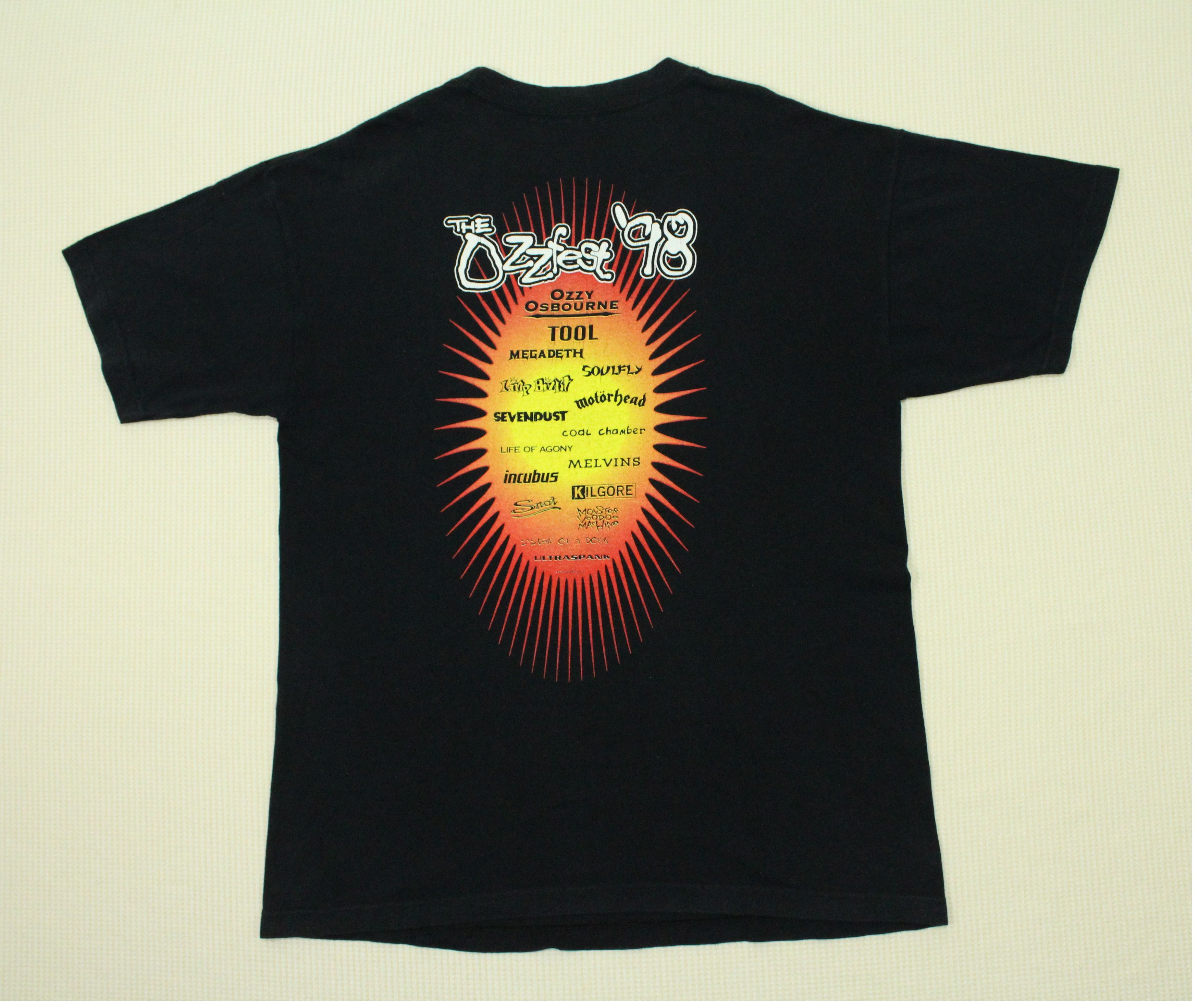 Vintage 90s OZZ FEST T Shirt Ozzy Osbourne Black Sabbath