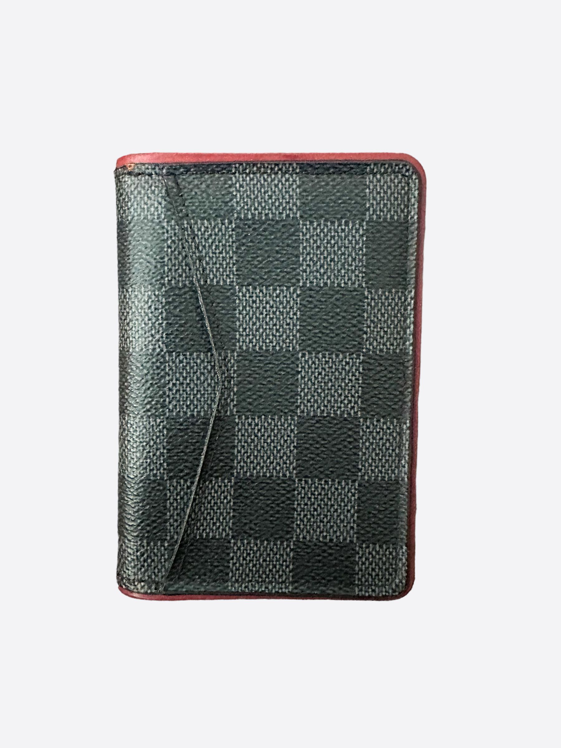 Louis Vuitton Black Red Damier Graphite Pocket Organizer
