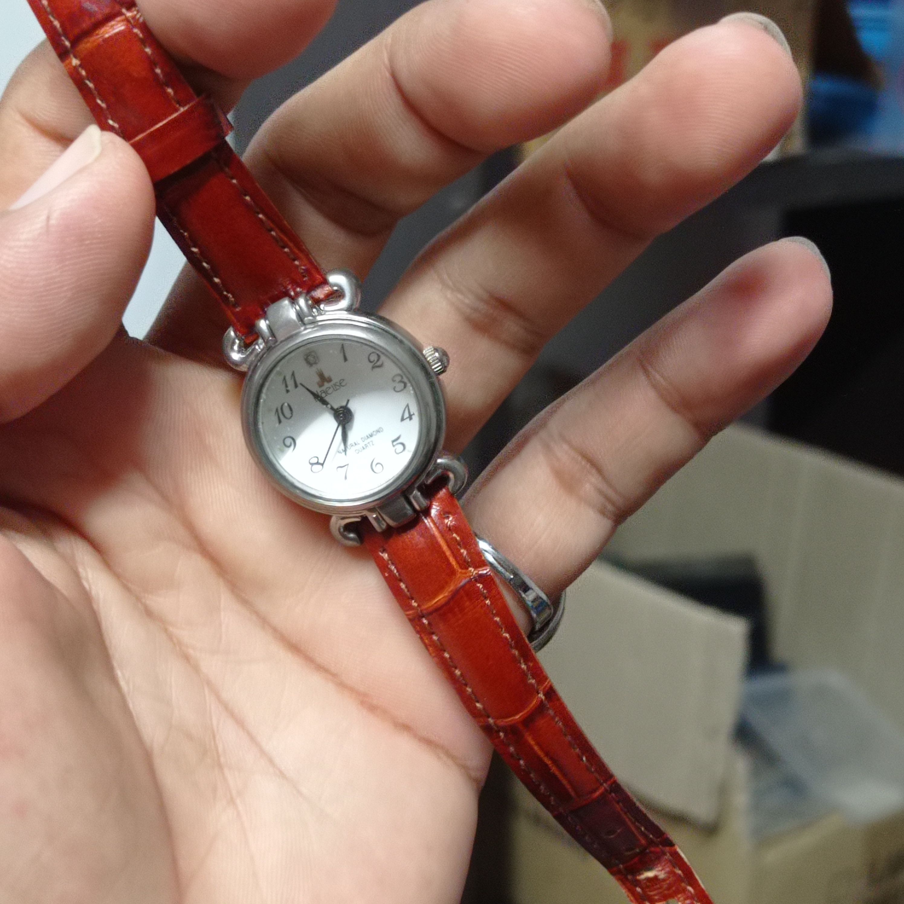 Japanese Brand Luxury Ladies Watch by "KLAEUSE" (Natural Diamond SK306-F) Size ONE SIZE - 6 Thumbnail