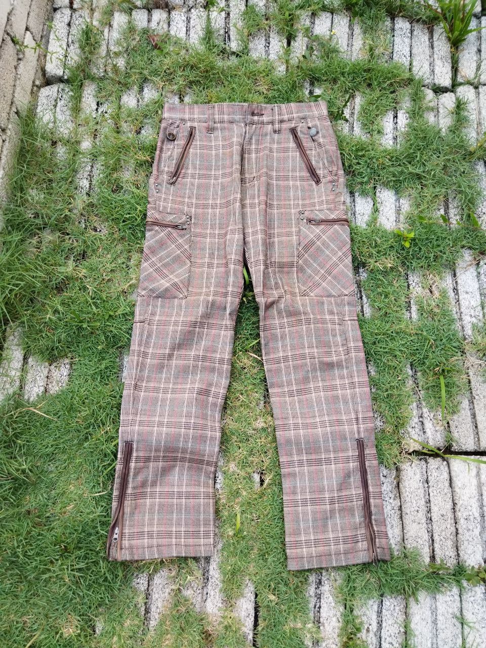 PPFM Vintage PPFM Japan Checkered 8 Pocket Cargo Pants Size US 30 / EU 46 - 1 Thumbnail