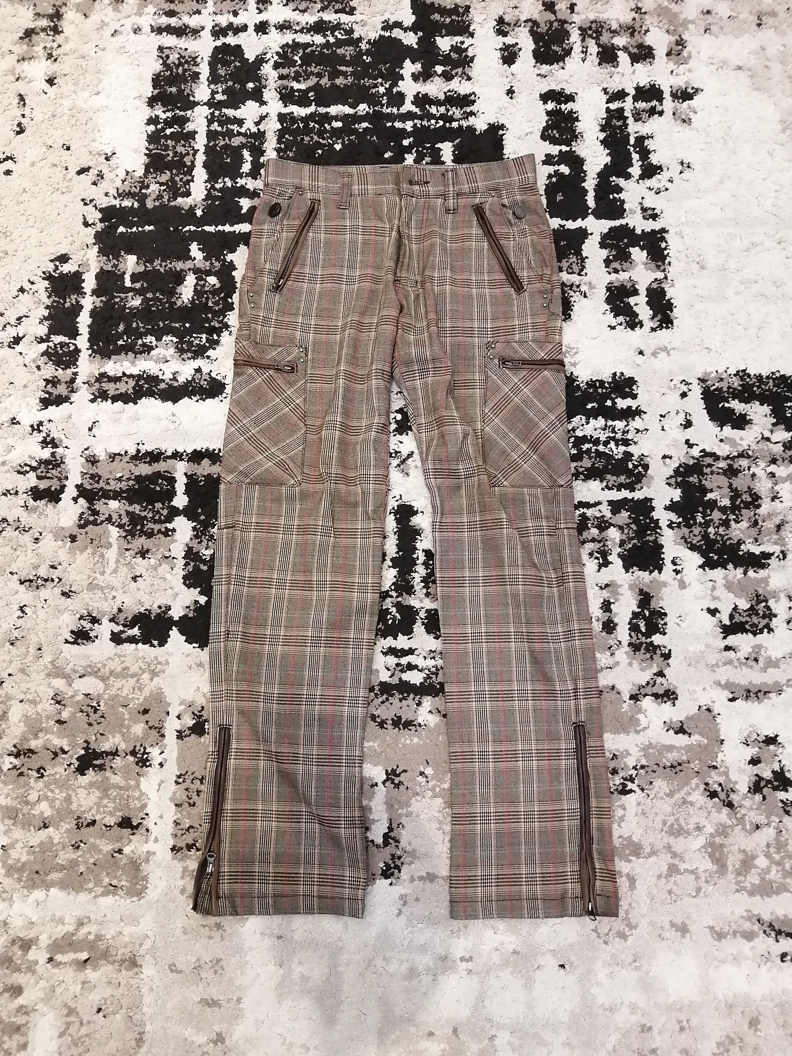 PPFM Vintage PPFM Japan Checkered 8 Pocket Cargo Pants Size US 30 / EU 46 - 13 Thumbnail