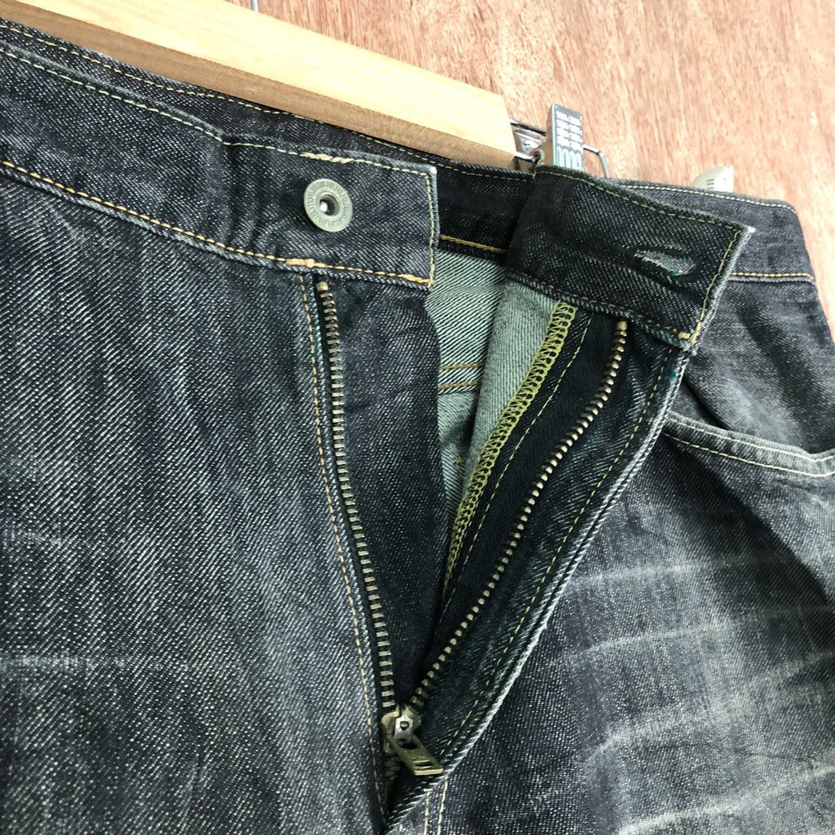 DL Japan UJ Black distressed Denim Jeans Pants #c156
