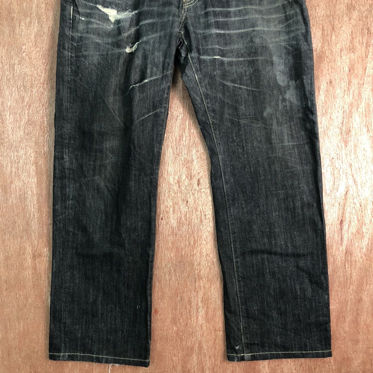 DL Japan UJ Black distressed Denim Jeans Pants #c156