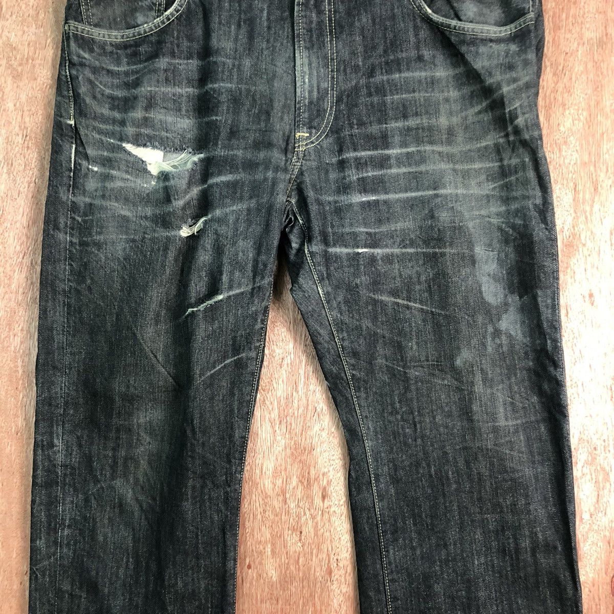 DL Japan UJ Black distressed Denim Jeans Pants #c156