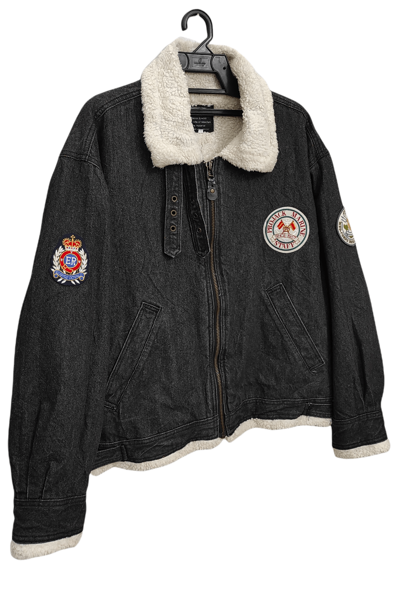 Japanese Brand Archive BLUE WAY Classic Sherpa Royal Army denim jacket Size US L / EU 52-54 / 3 - 3 Thumbnail