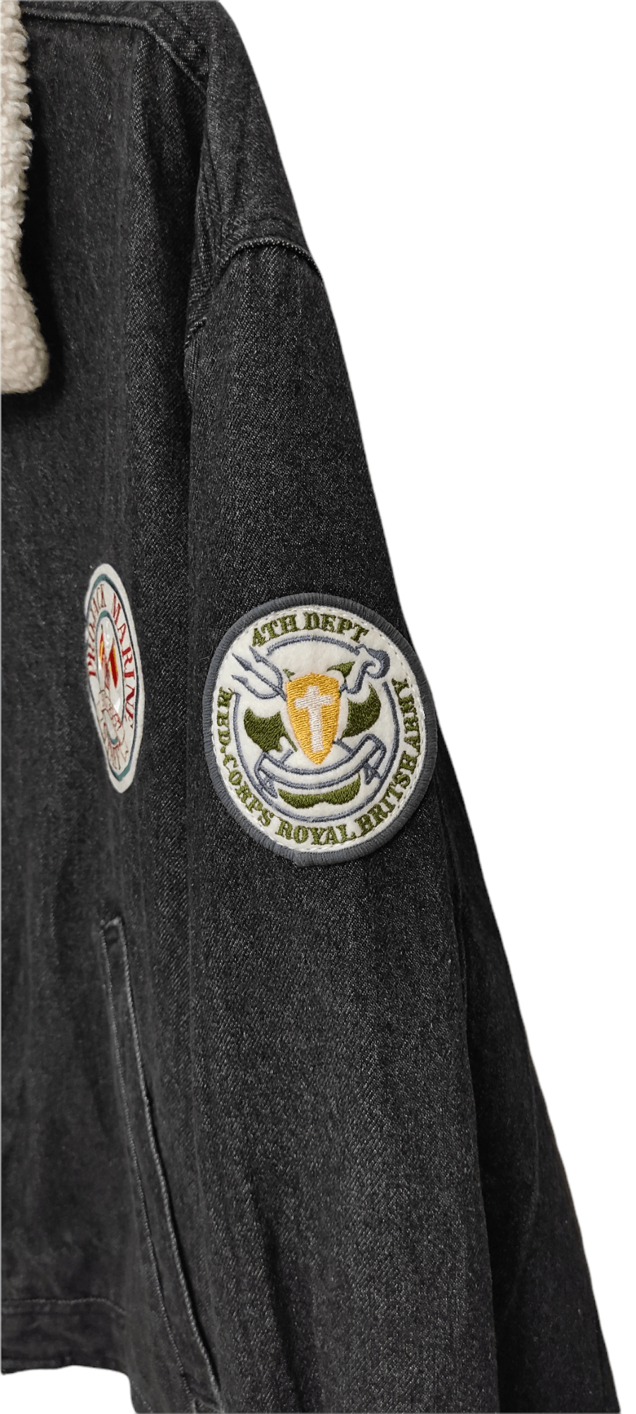 Japanese Brand Archive BLUE WAY Classic Sherpa Royal Army denim jacket Size US L / EU 52-54 / 3 - 5 Thumbnail