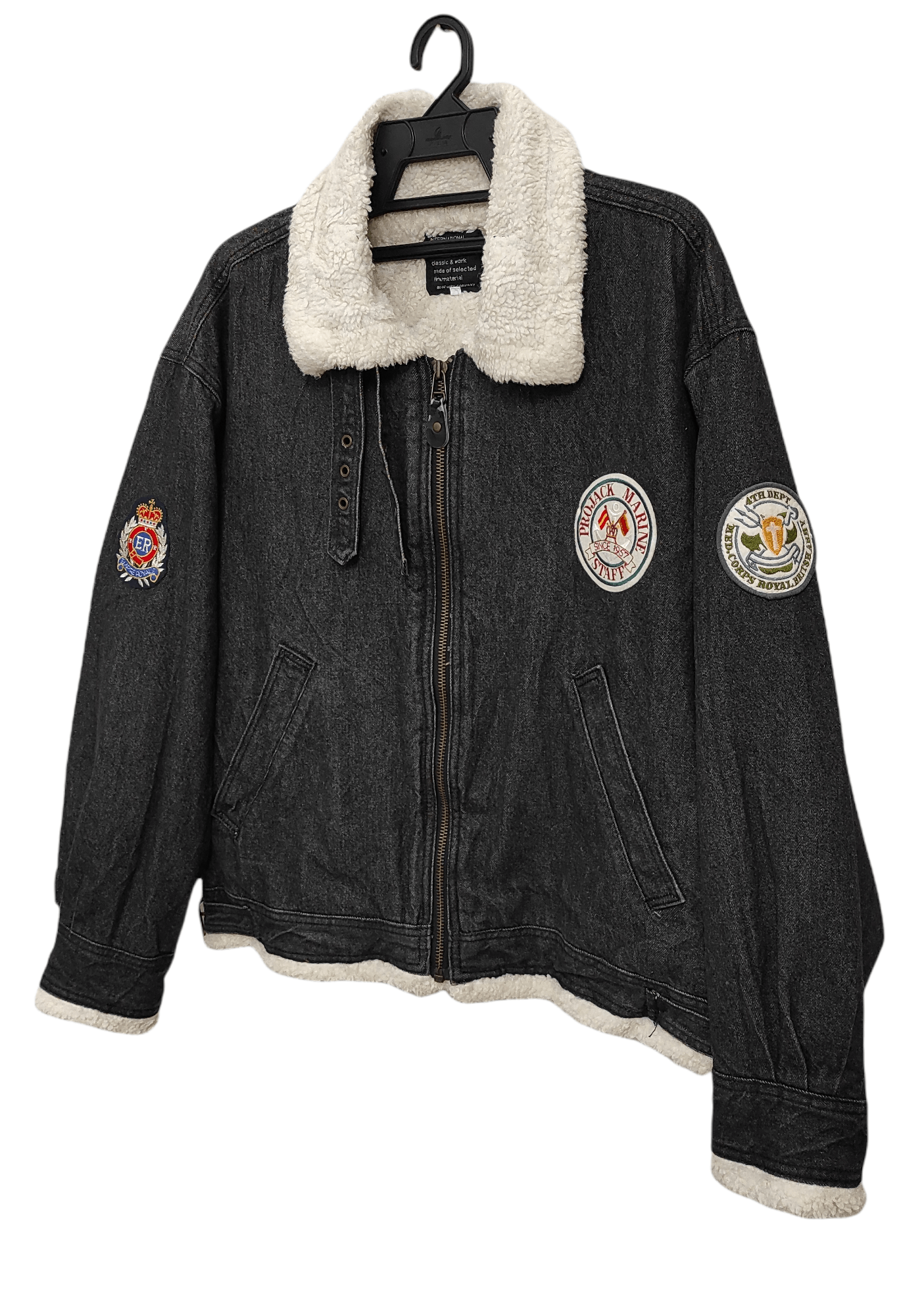 Japanese Brand Archive BLUE WAY Classic Sherpa Royal Army denim jacket Size US L / EU 52-54 / 3 - 4 Thumbnail