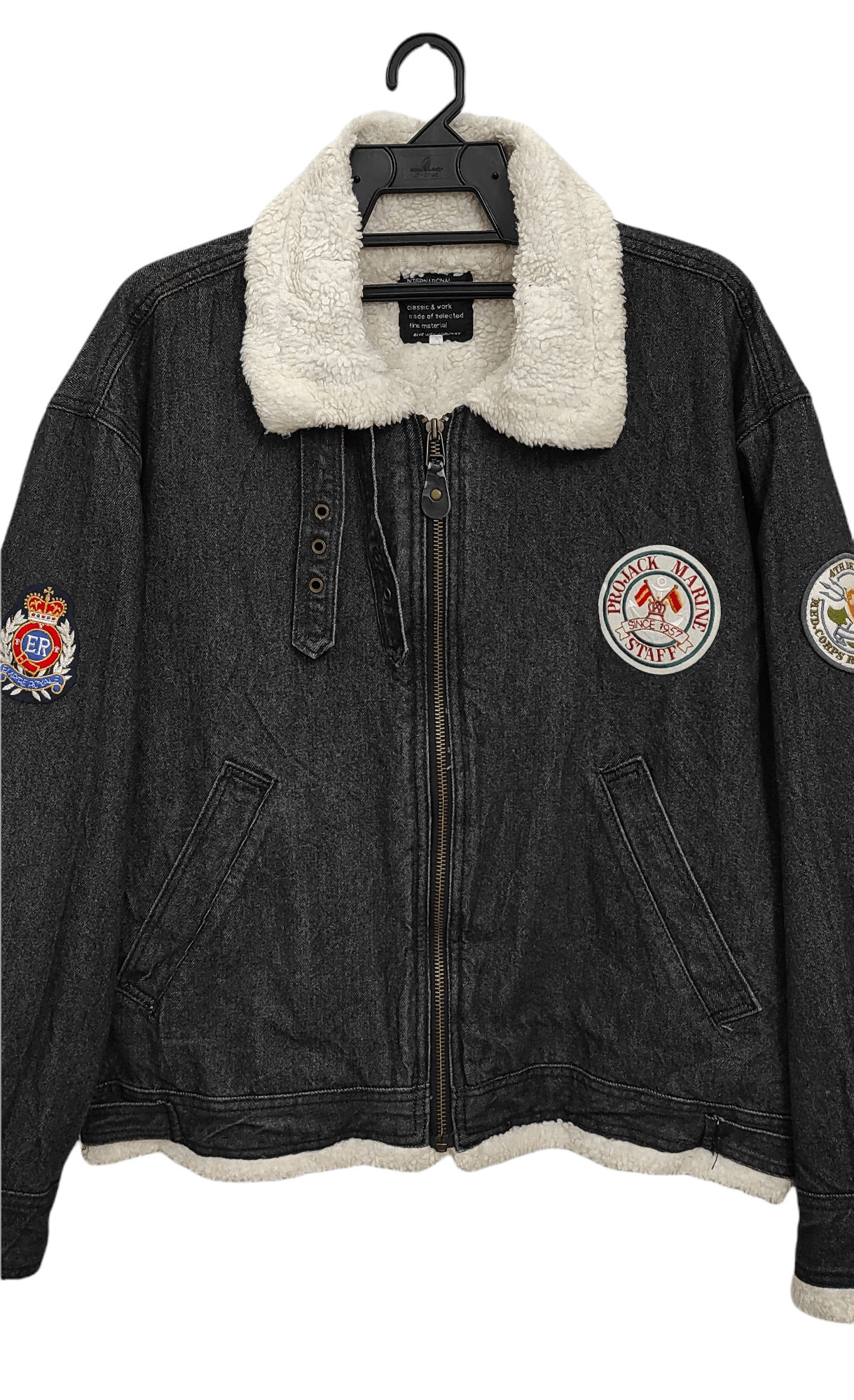 Japanese Brand Archive BLUE WAY Classic Sherpa Royal Army denim jacket Size US L / EU 52-54 / 3 - 11 Thumbnail