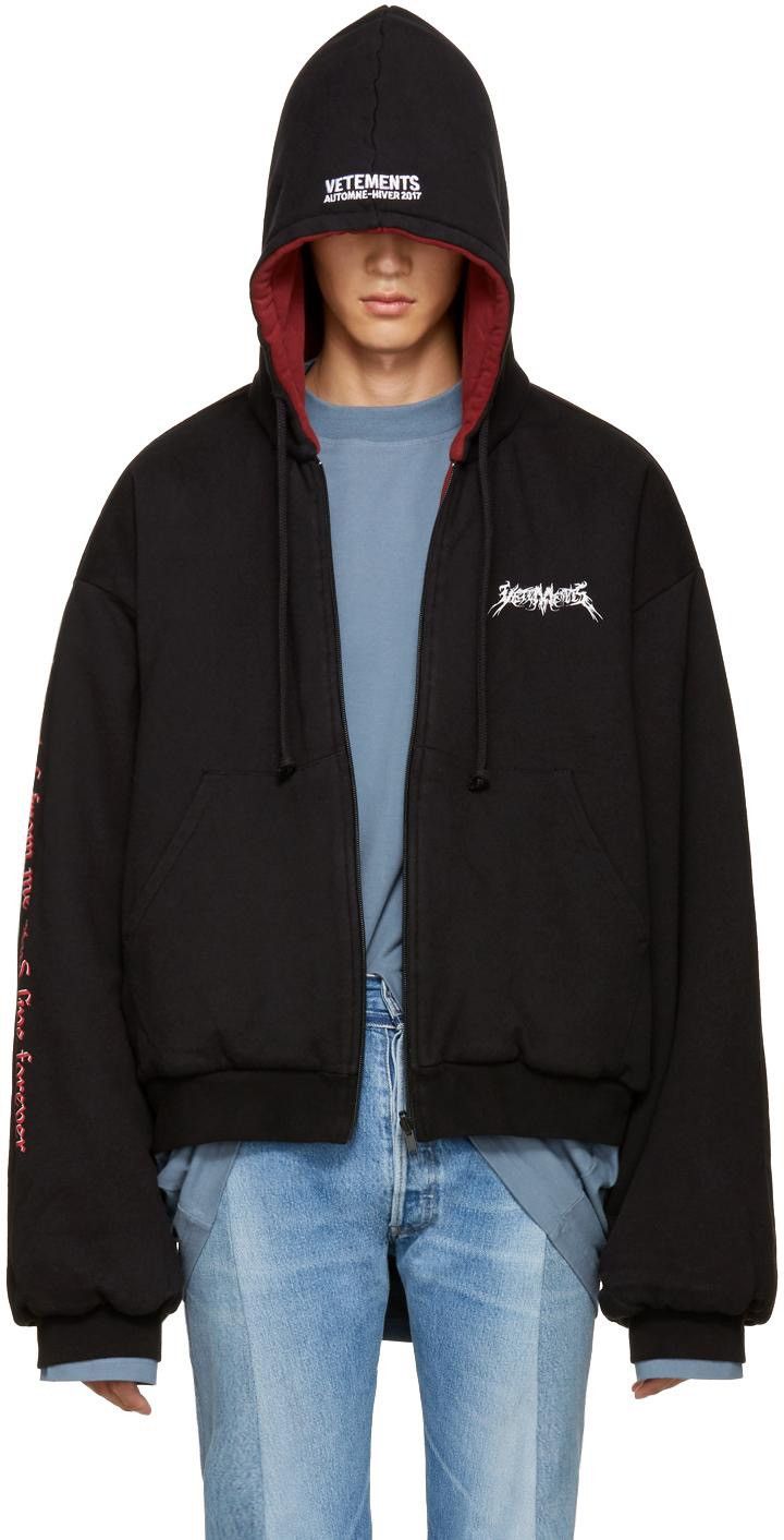 Vetements VETEMENTS TOTAL FUCKING DARKNESS REVERSIBLE BOMBER HOODIE Size US L / EU 52-54 / 3 - 4 Thumbnail