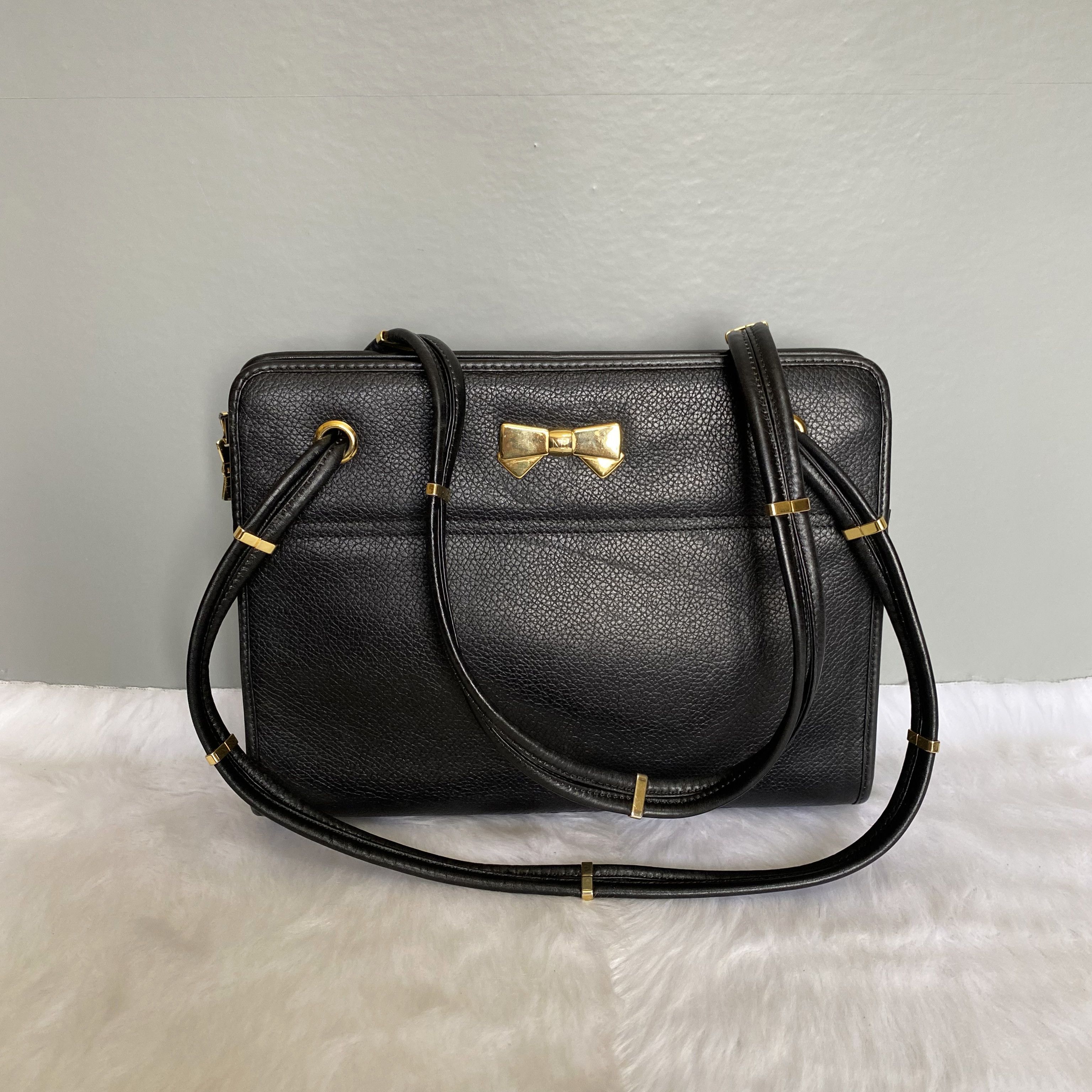 Nina Ricci Vintage Black Leather Shoulder Bag