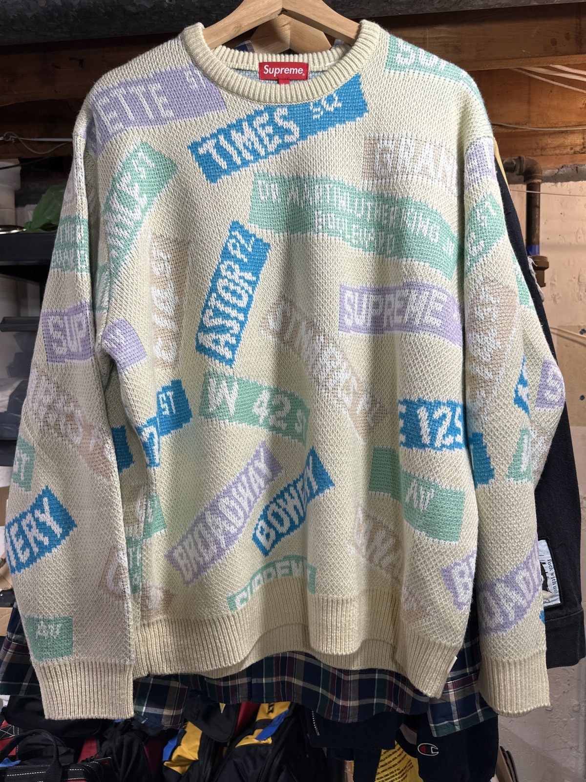 Supreme Street Signs Sweater (SS21) - $158