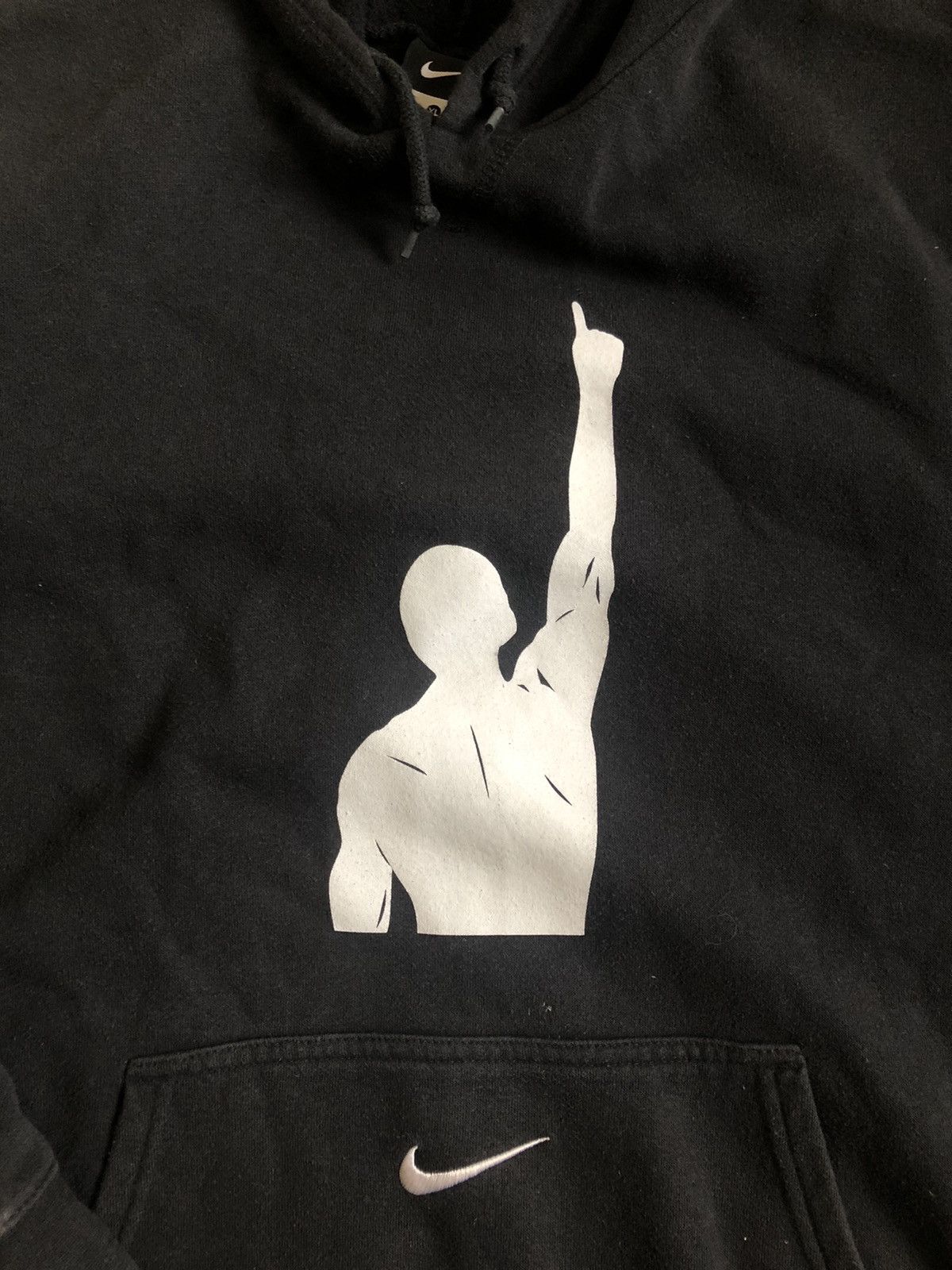Nike Nike Black Pocket Swoosh Hoodie Size US XL / EU 56 / 4 - 3 Thumbnail