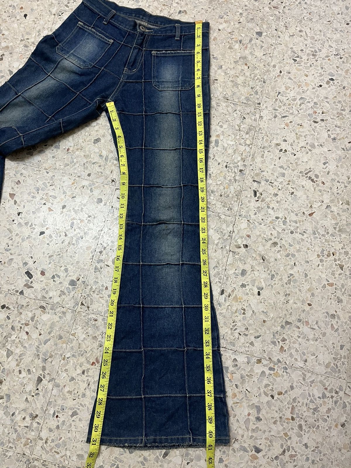 Vintage Japanese brand bell bottom patchwork design denim Size US 28 / EU 44 - 10 Thumbnail