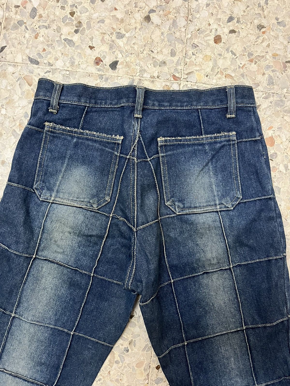 Vintage Japanese brand bell bottom patchwork design denim Size US 28 / EU 44 - 3 Thumbnail