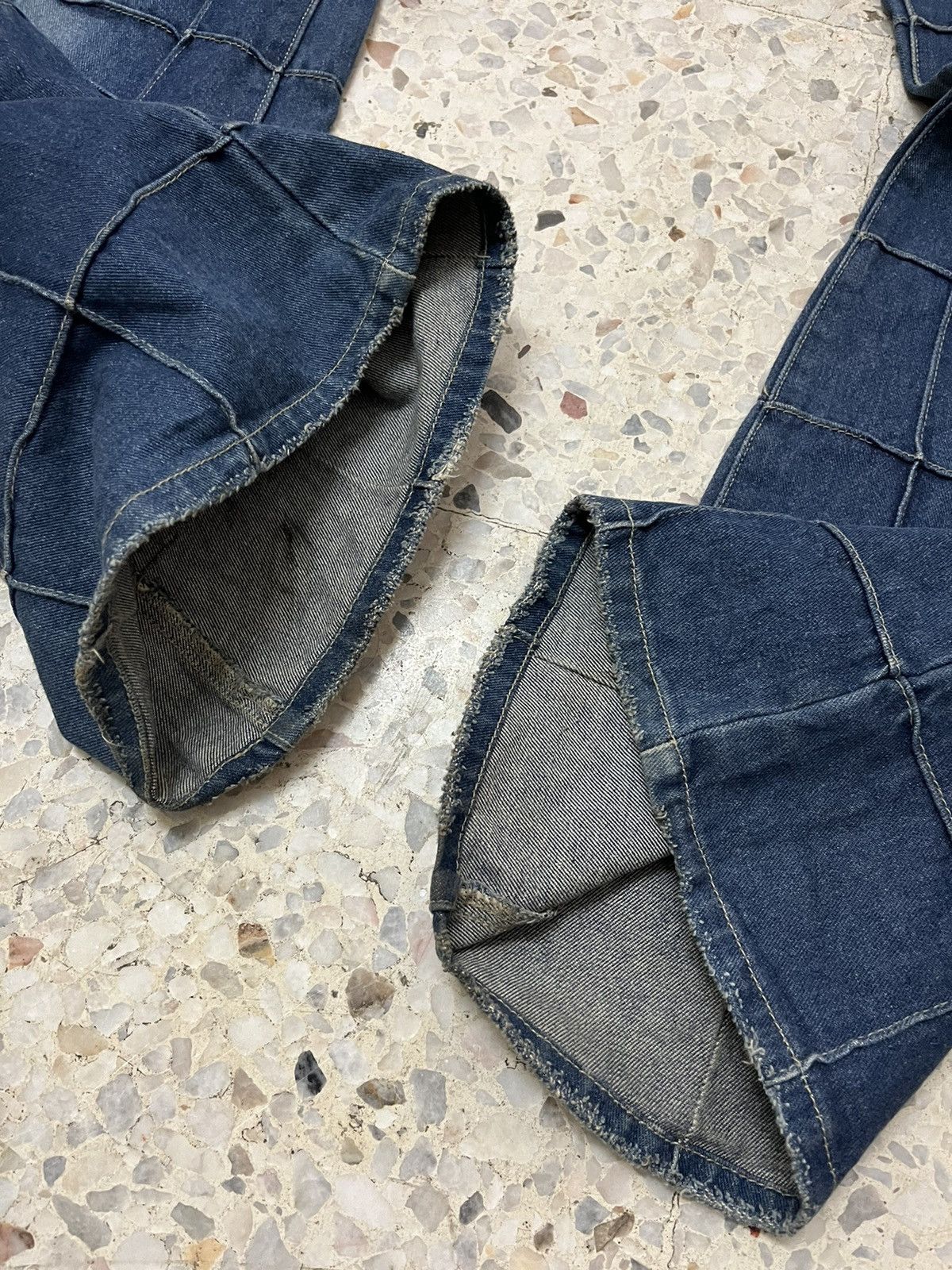 Vintage Japanese brand bell bottom patchwork design denim Size US 28 / EU 44 - 8 Thumbnail