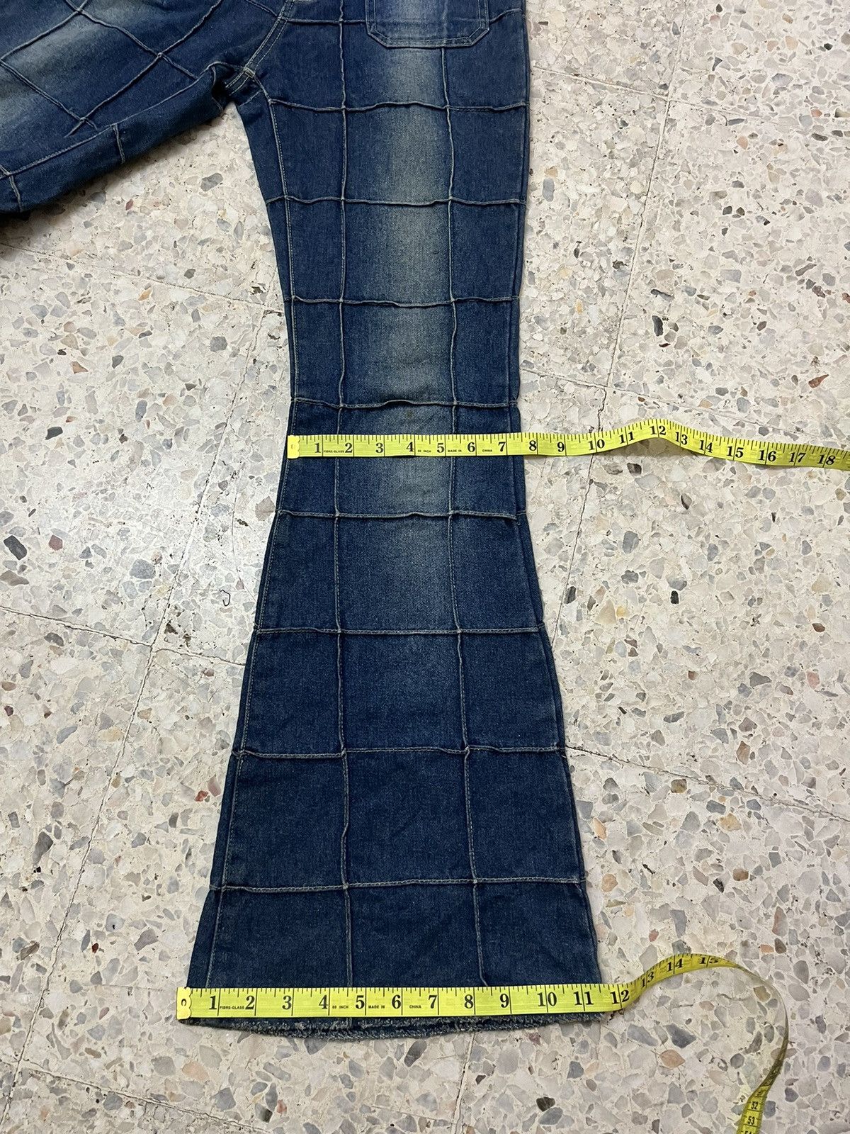 Vintage Japanese brand bell bottom patchwork design denim Size US 28 / EU 44 - 11 Thumbnail