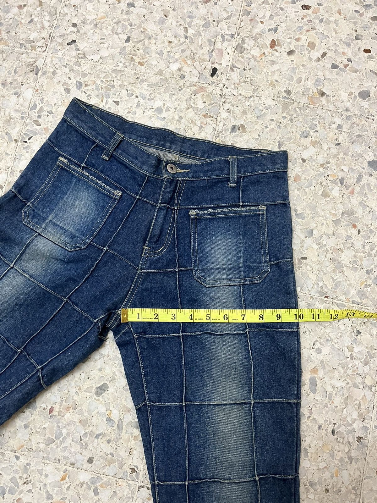 Vintage Japanese brand bell bottom patchwork design denim Size US 28 / EU 44 - 12 Thumbnail