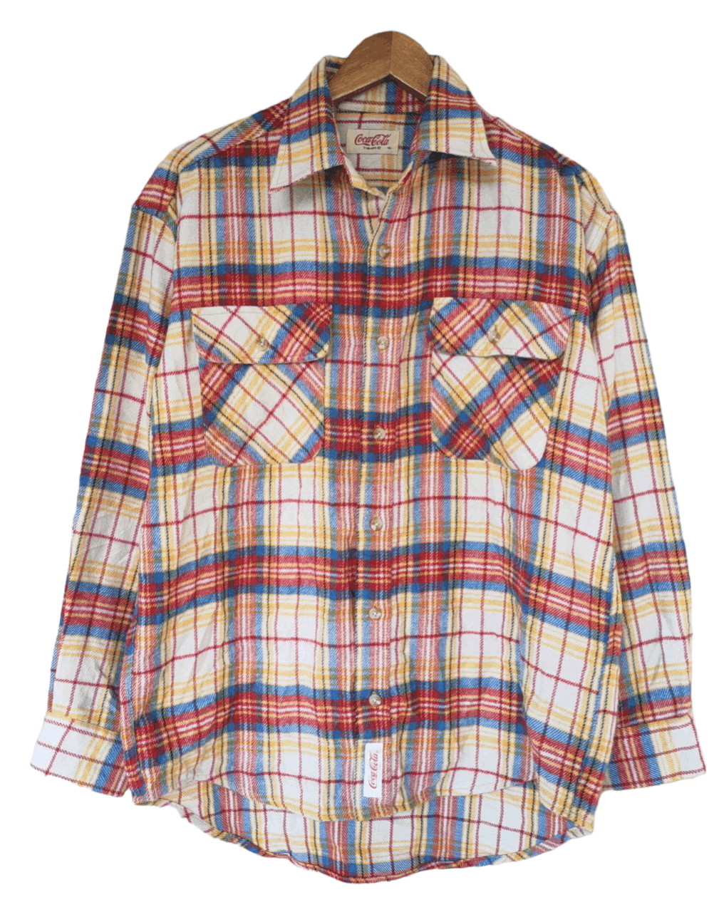 Vintage 90s Vintage Coca Cola Flannel Shirt Size US M / EU 48-50 / 2 - 1 Thumbnail